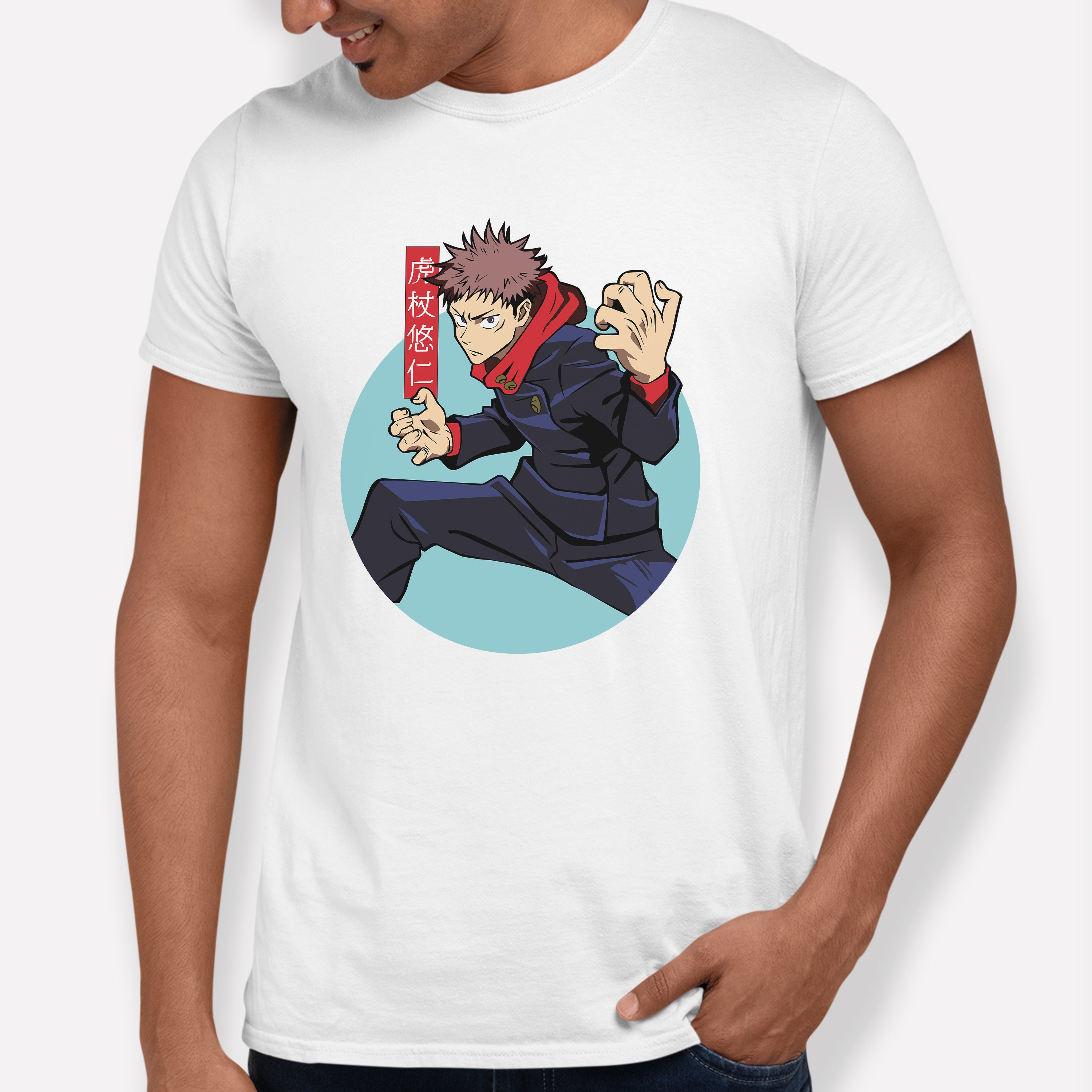 Camiseta Básica Itadori Yuji Jujutsu Kaisen