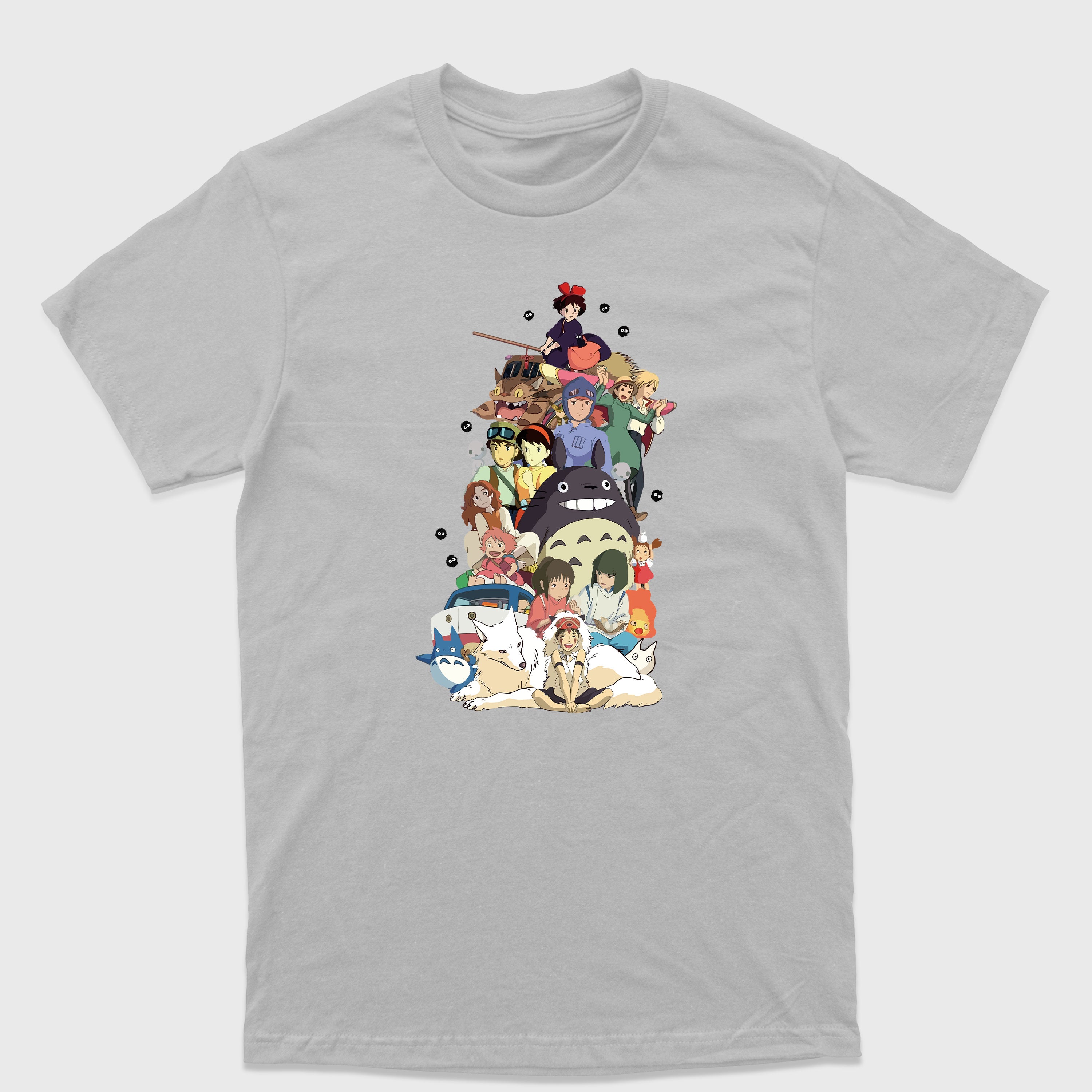 Camiseta Básica Estudio Ghibli Personagens