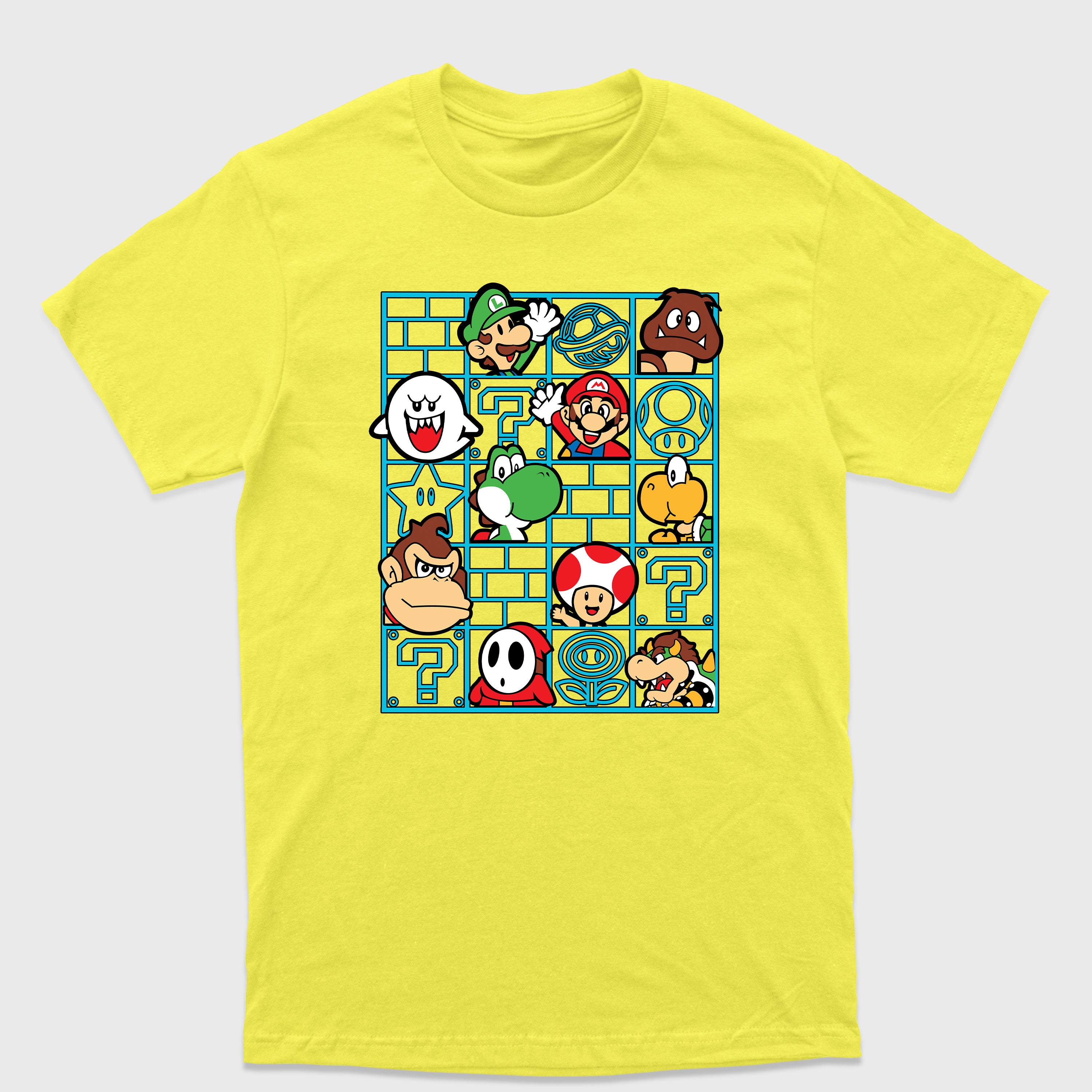 Camiseta Básica Personagens Mario e DK