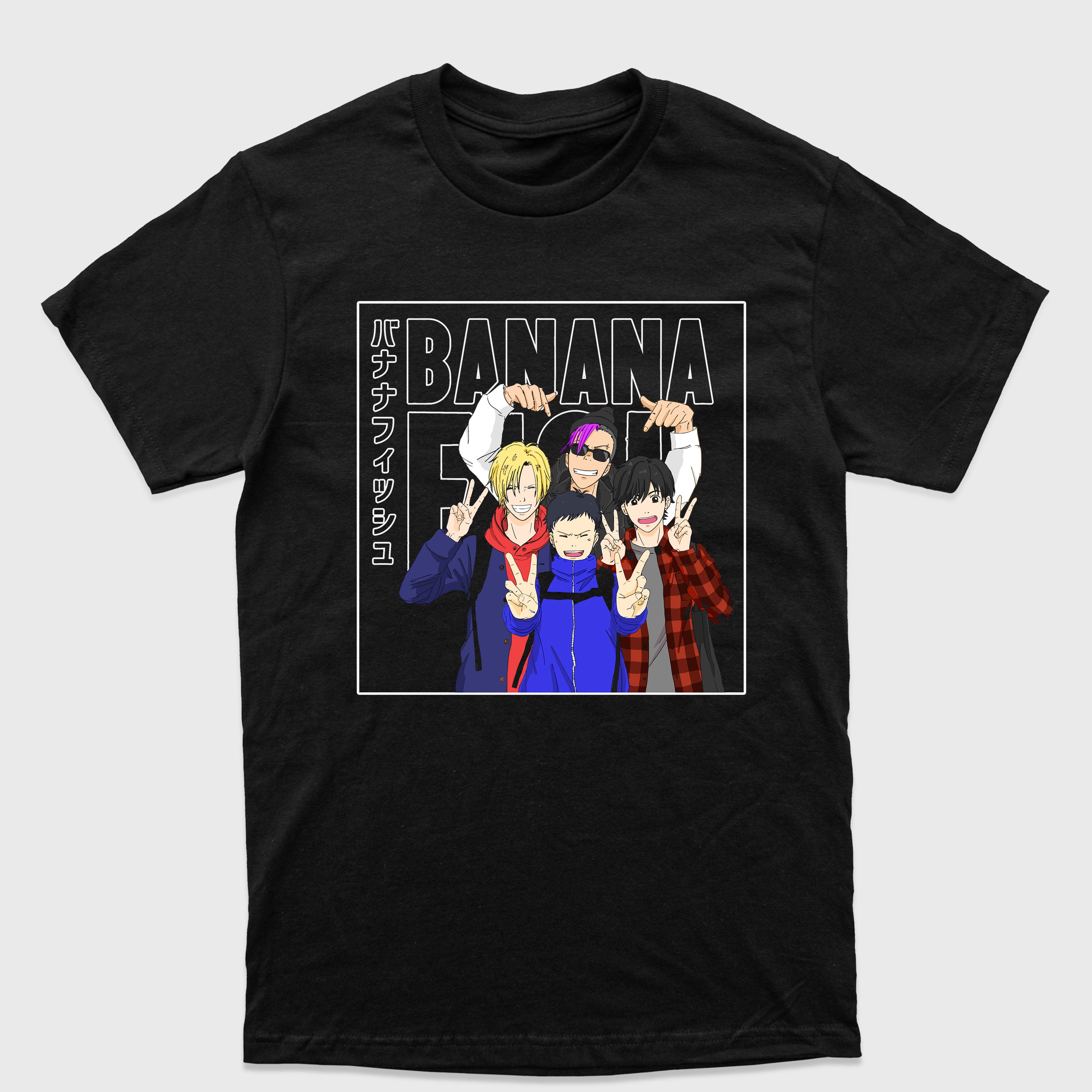Camiseta Básica Personagens Banana Fish