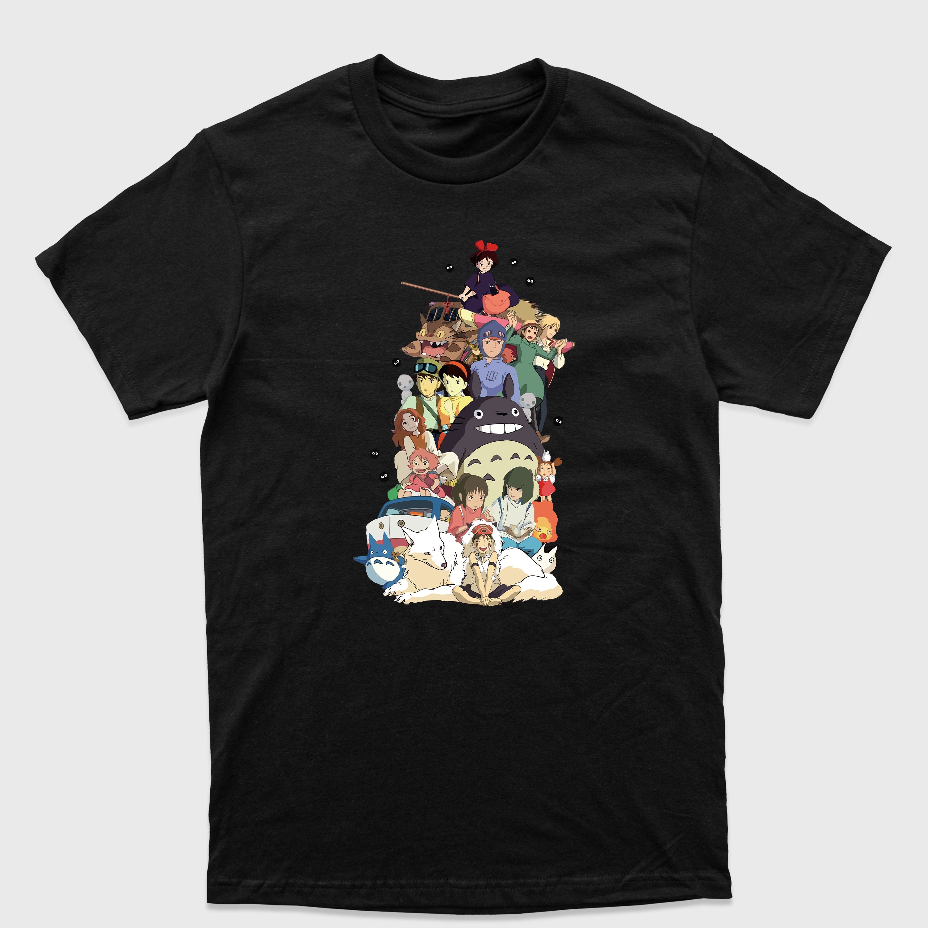 Camiseta Básica Estudio Ghibli Personagens