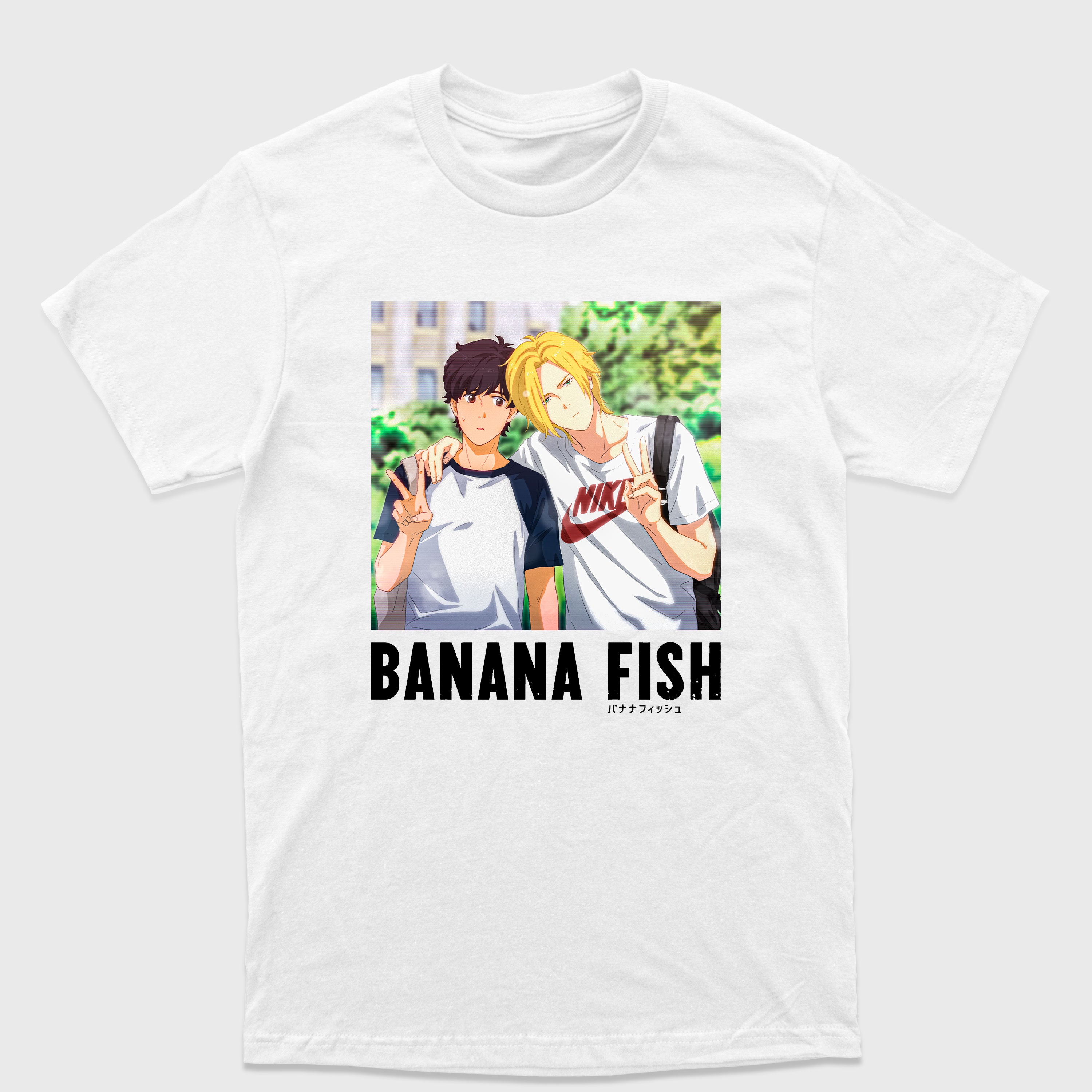 Camiseta Básica Banana Fish Ash e Eiji