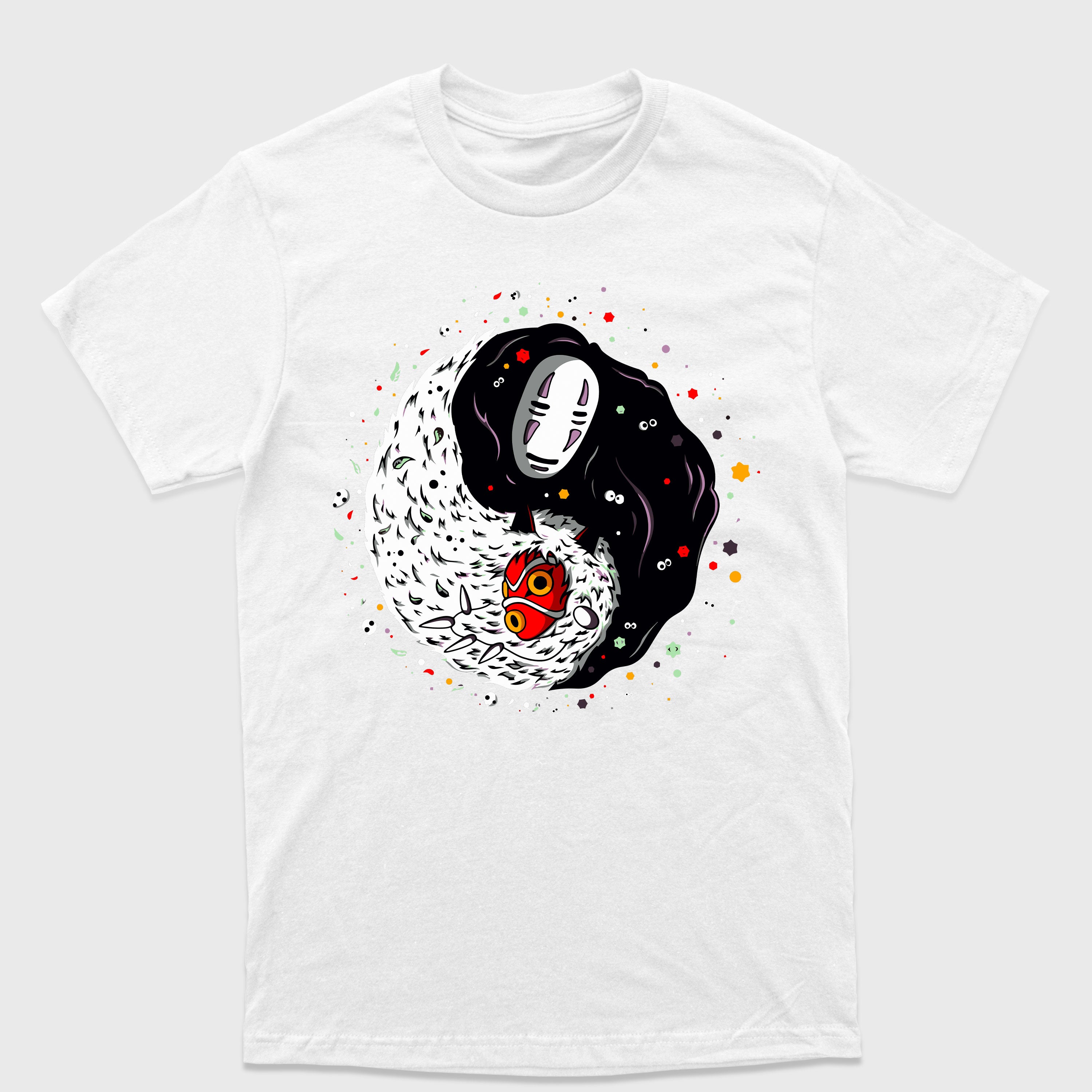Camiseta Básica Anime Ghibli Totoro Yin Yang