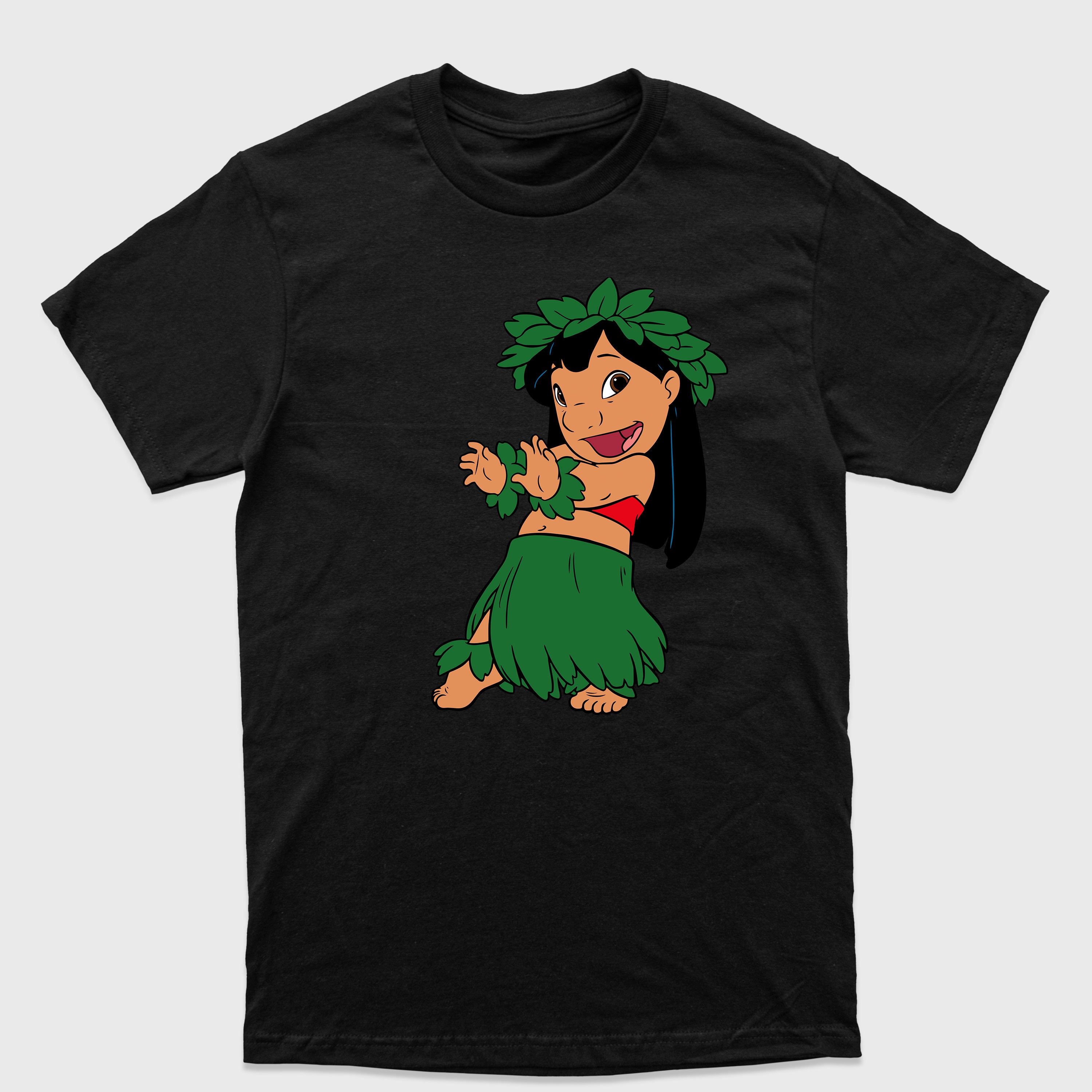 Camiseta Básica Lilo Dançando Hula