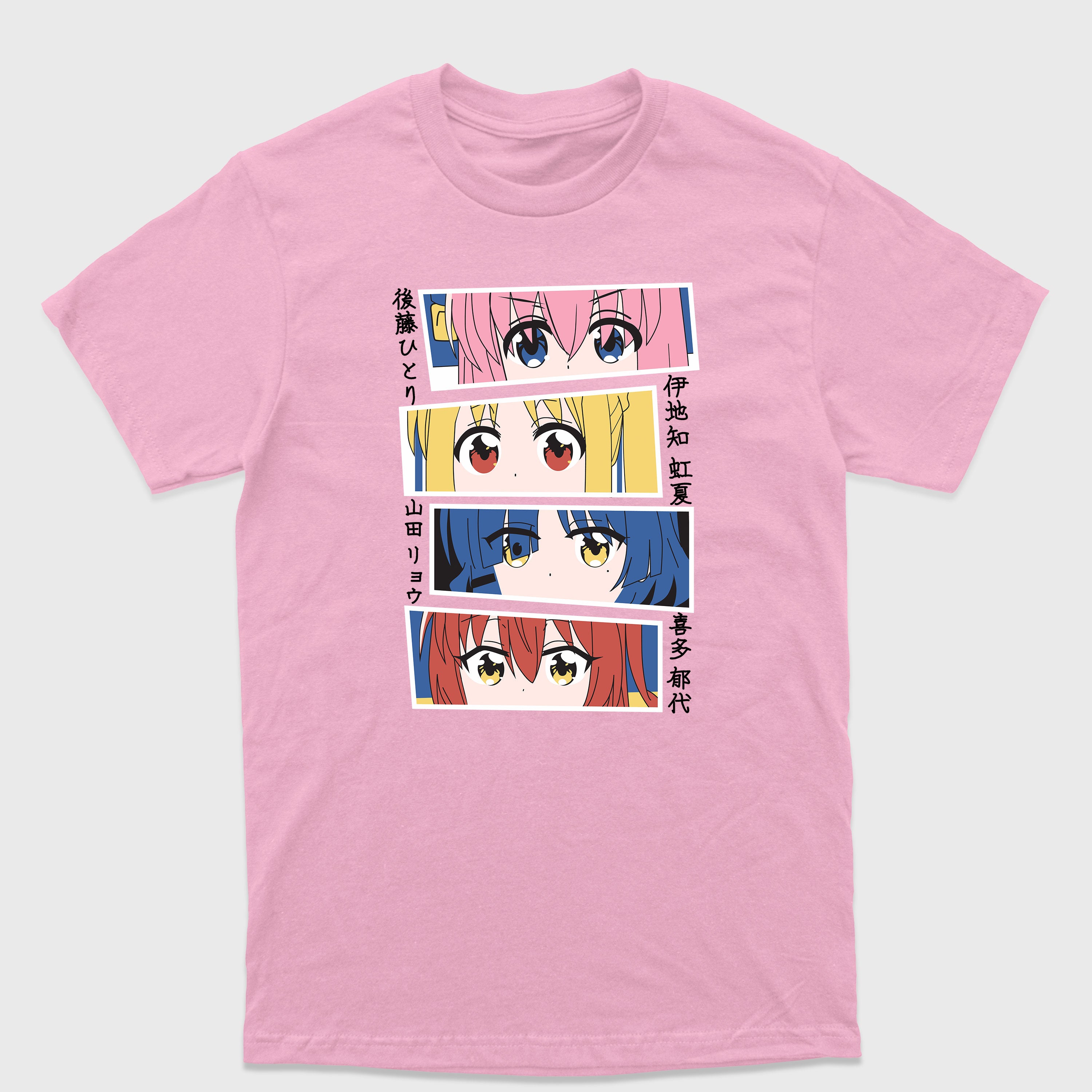 Camiseta Básica Faces Kessoku Band Bocchi the Rock