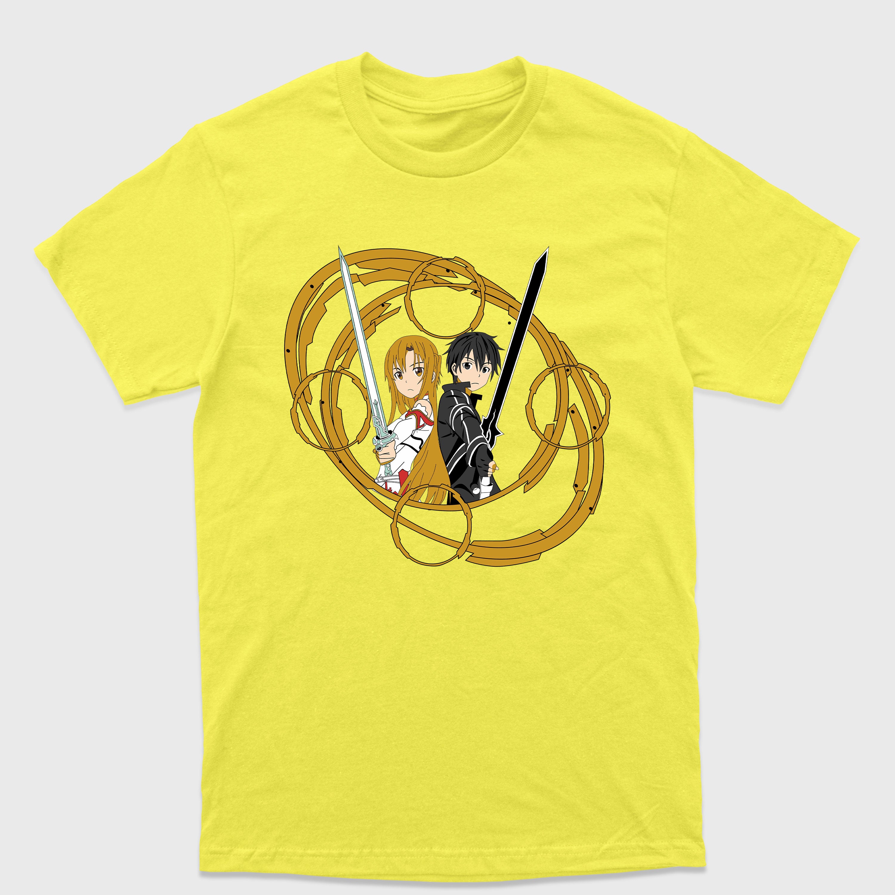 Camiseta Básica Asuna e Kirito Sword Art Online