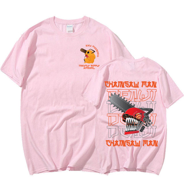 Camiseta Básica Denji e Pochita Chainsaw Man