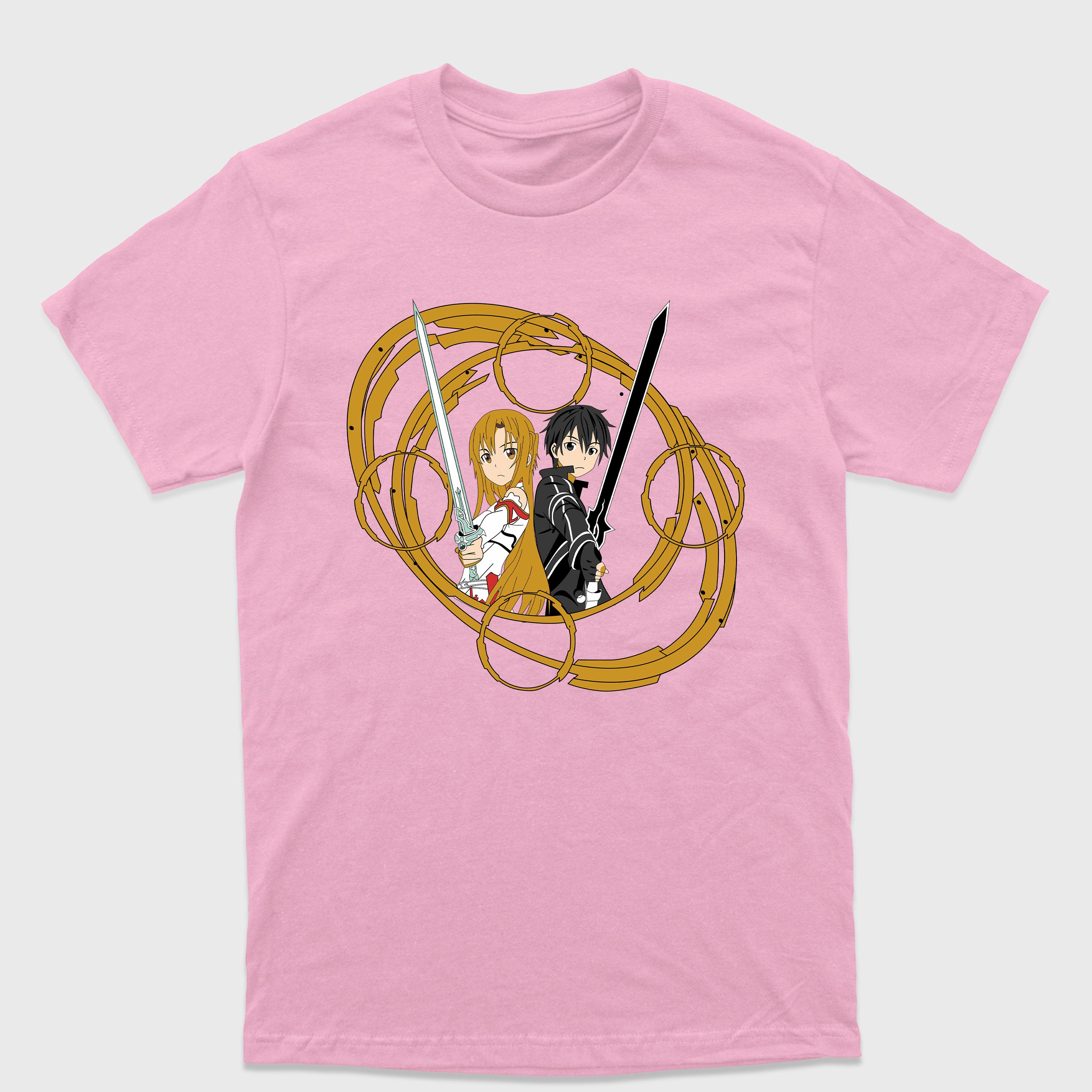Camiseta Básica Asuna e Kirito Sword Art Online