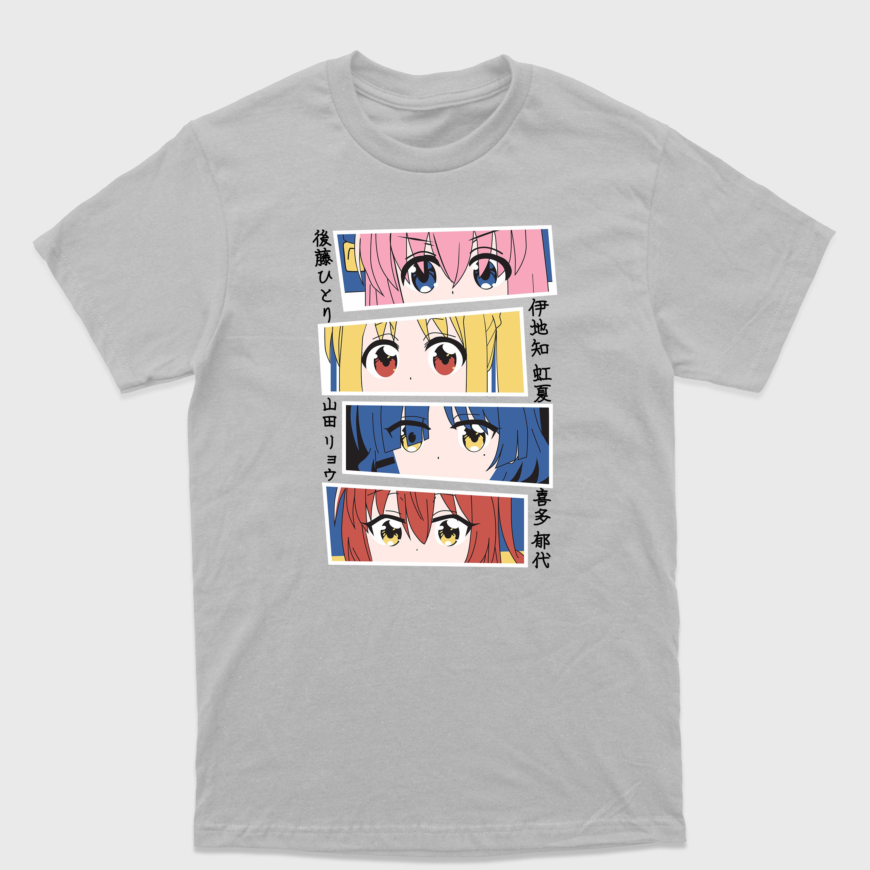 Camiseta Básica Faces Kessoku Band Bocchi the Rock