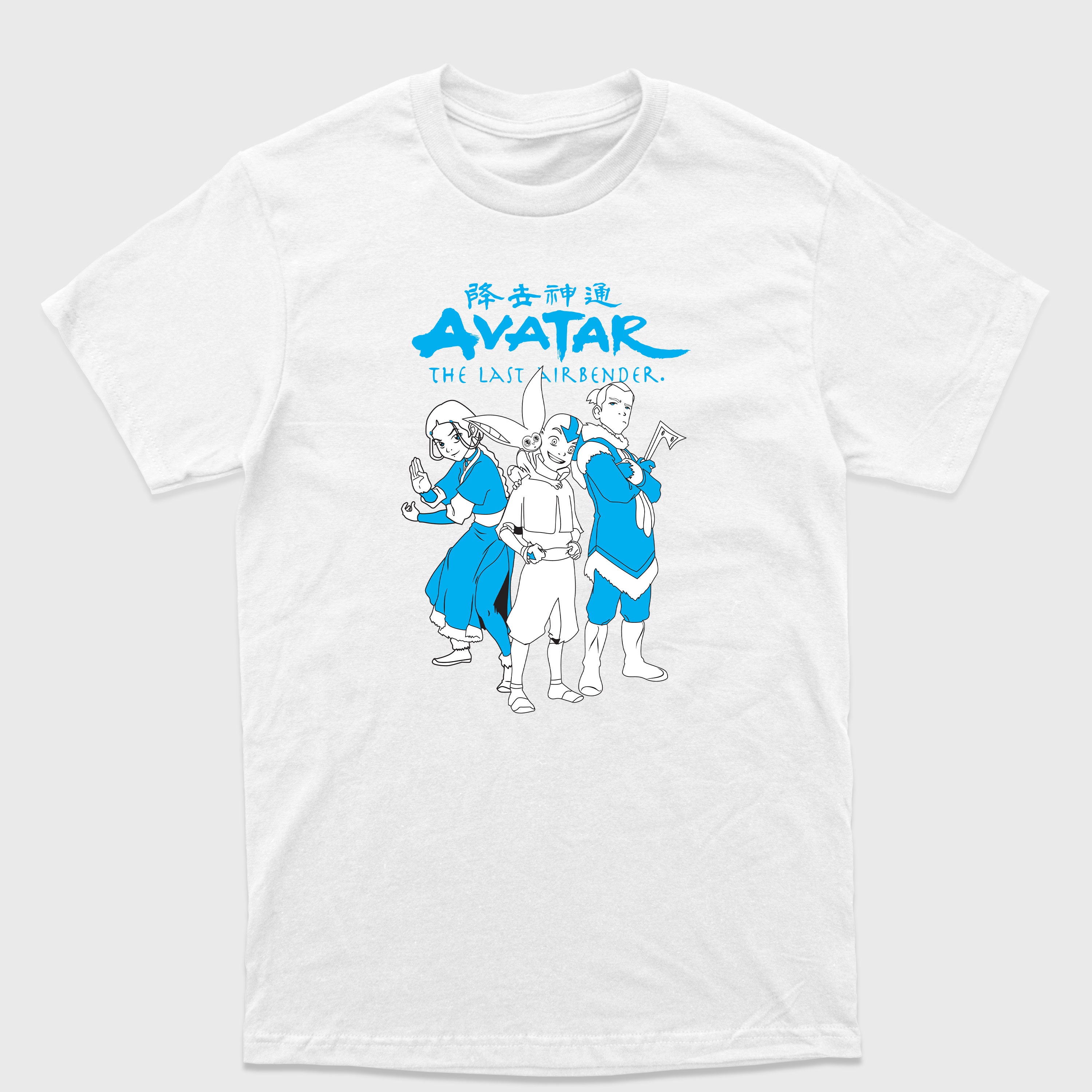 Camiseta Básica Aang Katara Sokka e Appa