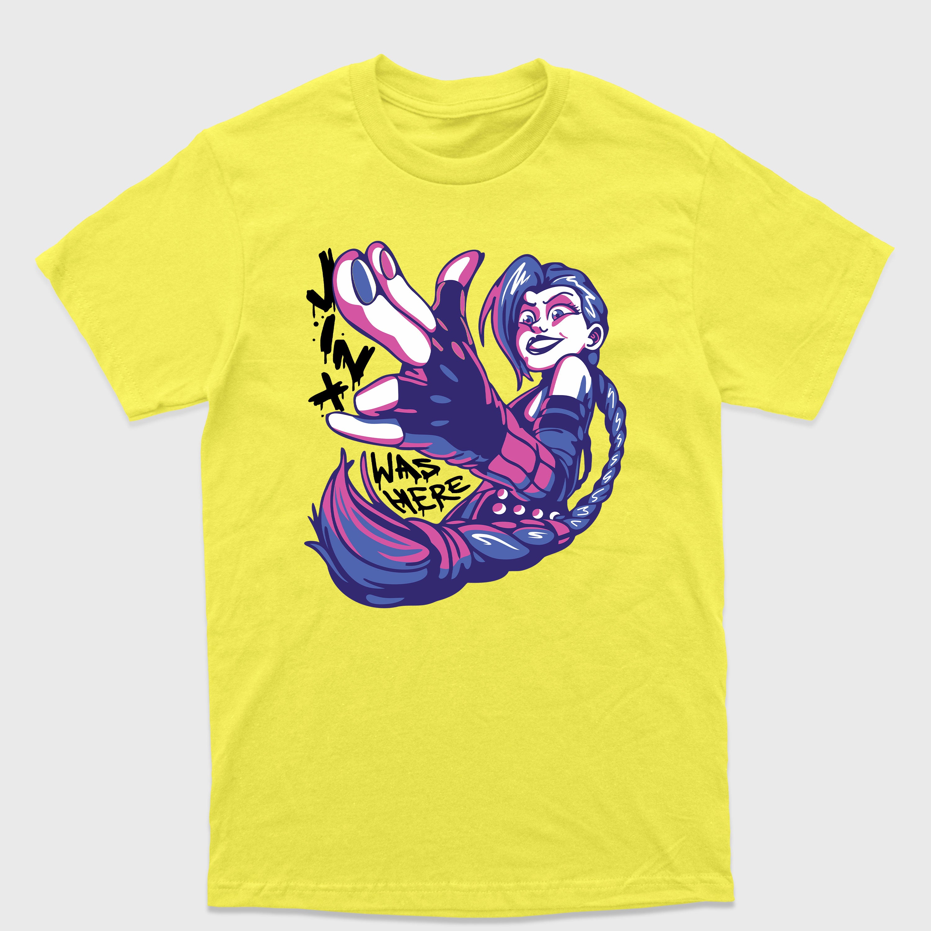 Camiseta Básica Jinx Was Here League of Legends