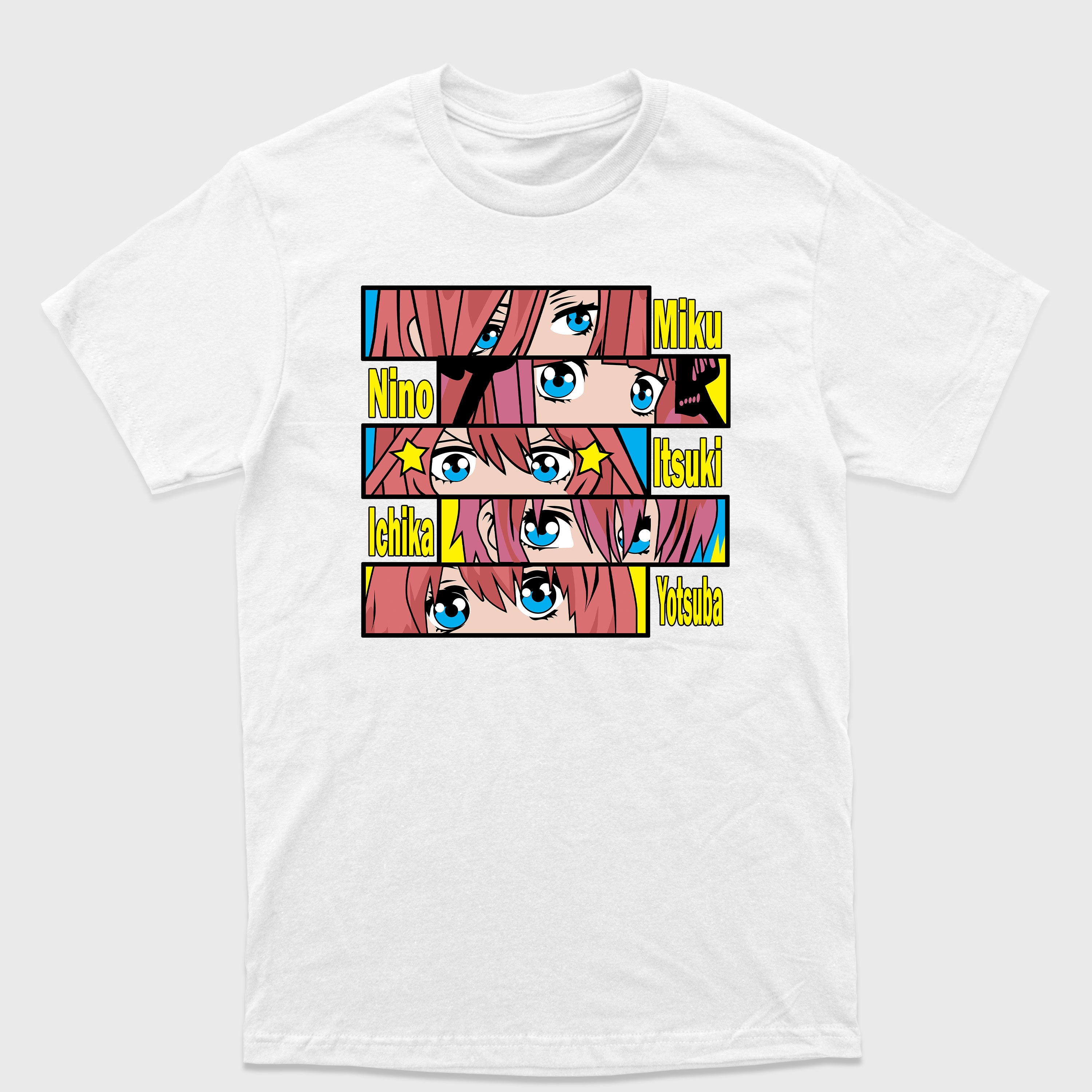 Camiseta Básica Eyes Five Sisters The Quintessential Quintuplets