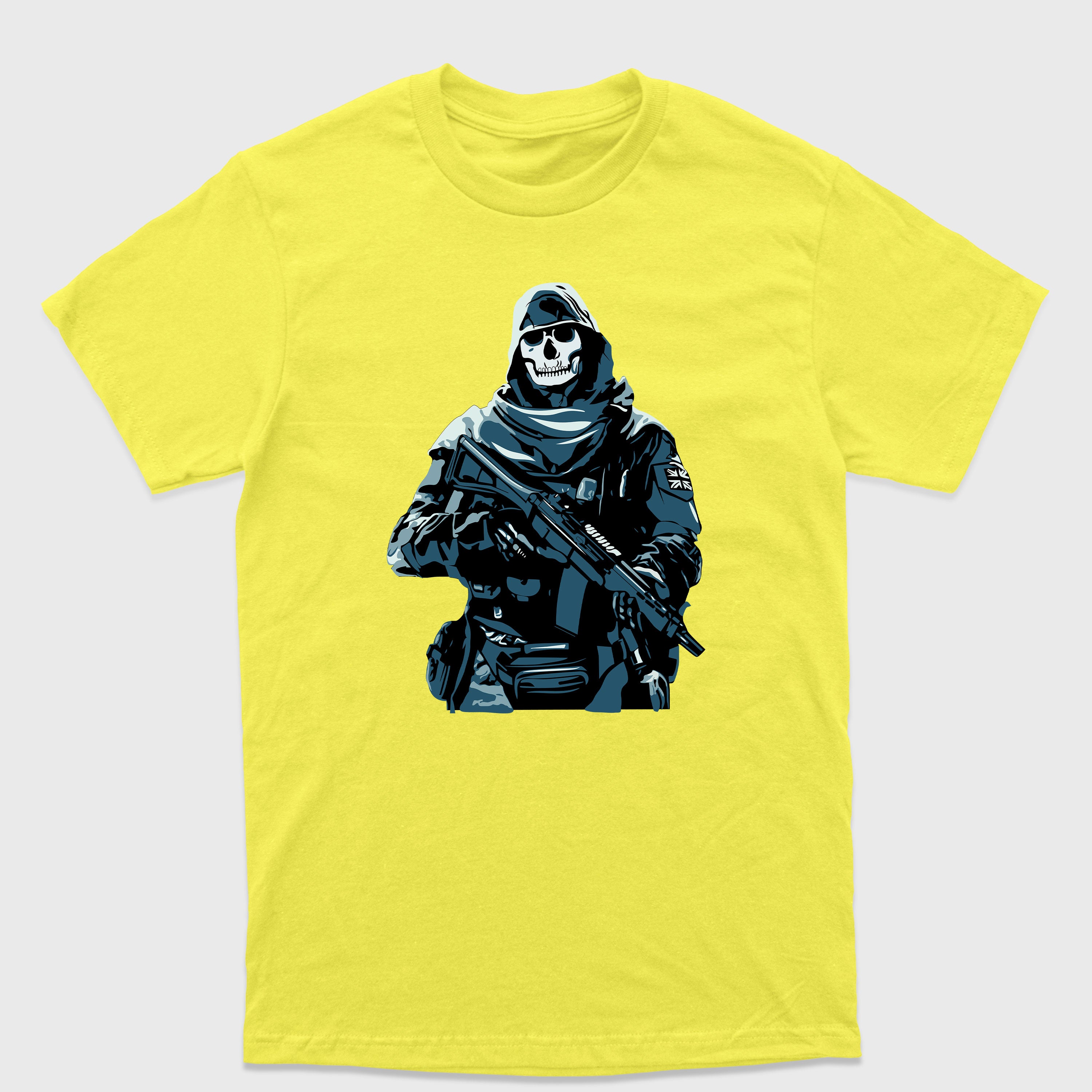 Camiseta Básica Ghost Soldier Call of Duty