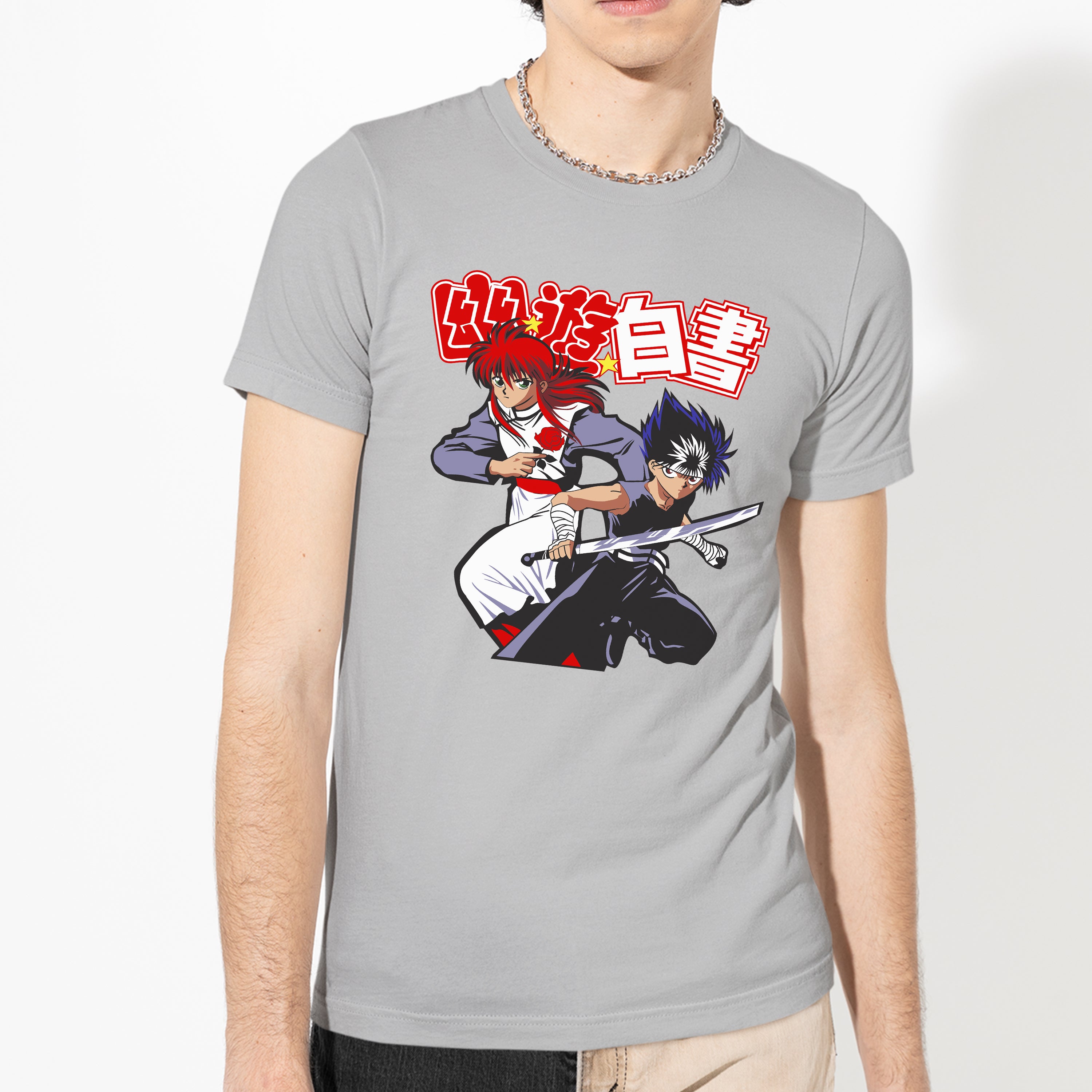 Camiseta Básica Kurama e Hiei Yu Yu Hakusho