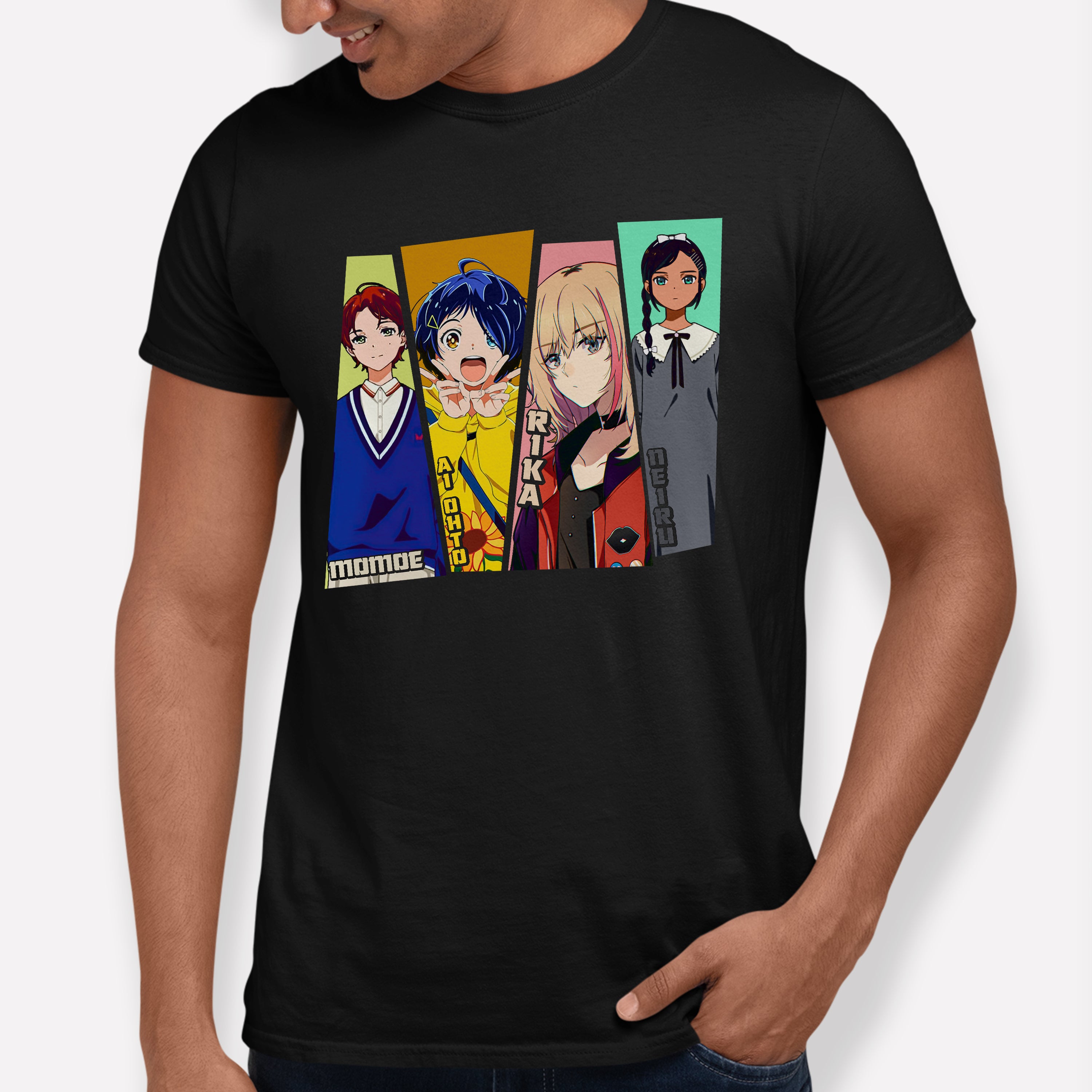 Camiseta Básica Anime Personagens Wonder Egg Priority