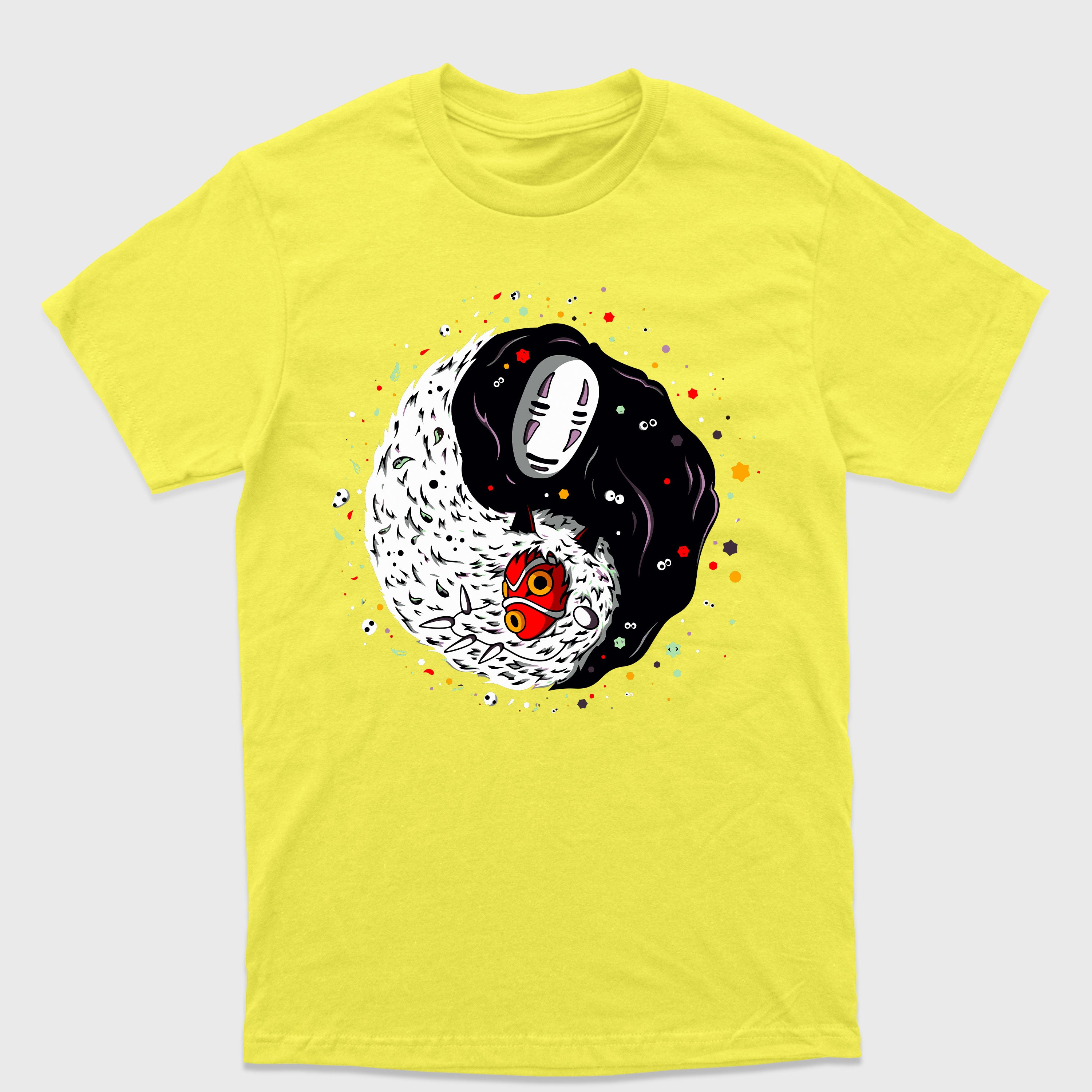Camiseta Básica Anime Ghibli Totoro Yin Yang