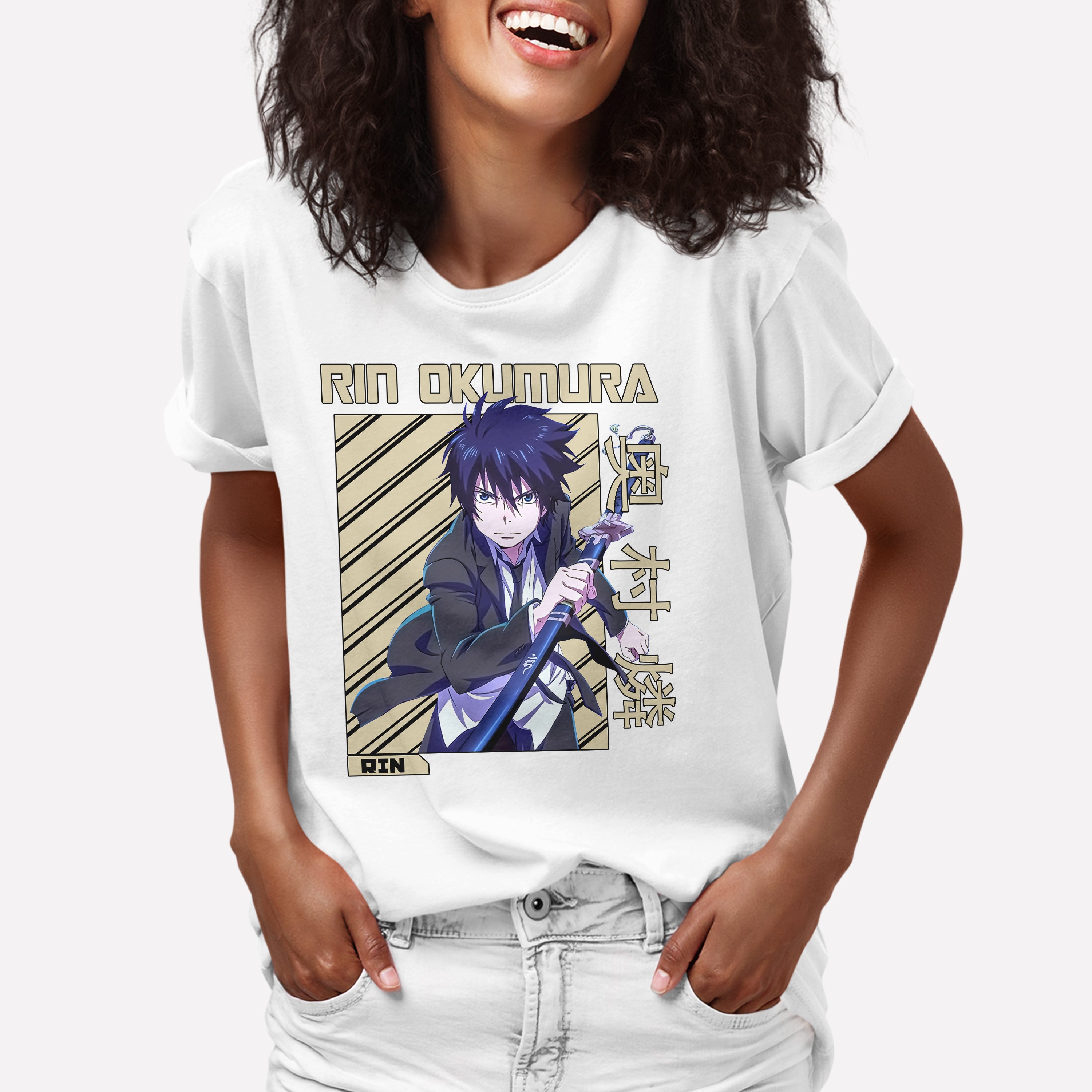 Camiseta Básica Blue Exorcist Rin Okumura