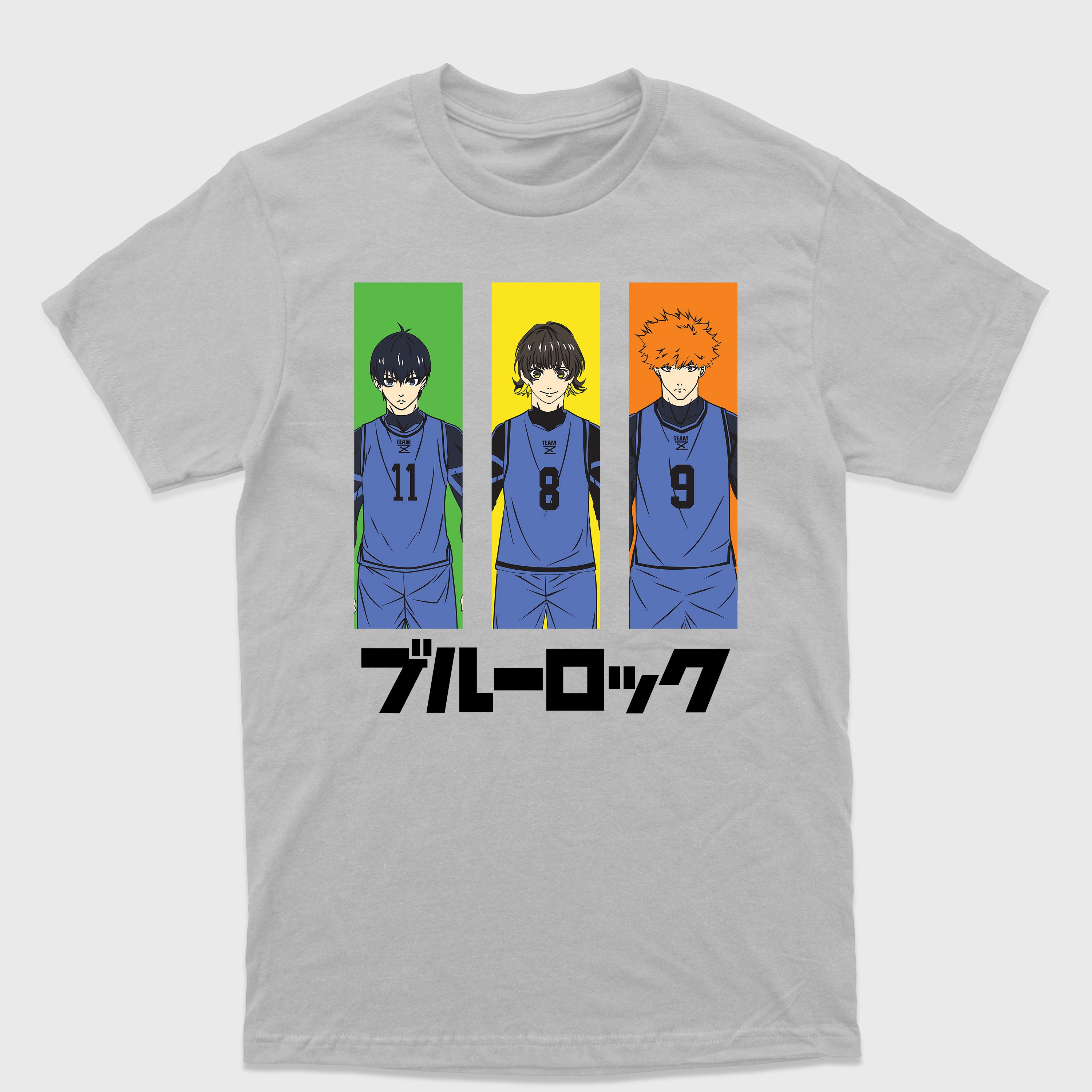 Camiseta Básica Trio Ataque Time Z Blue Lock