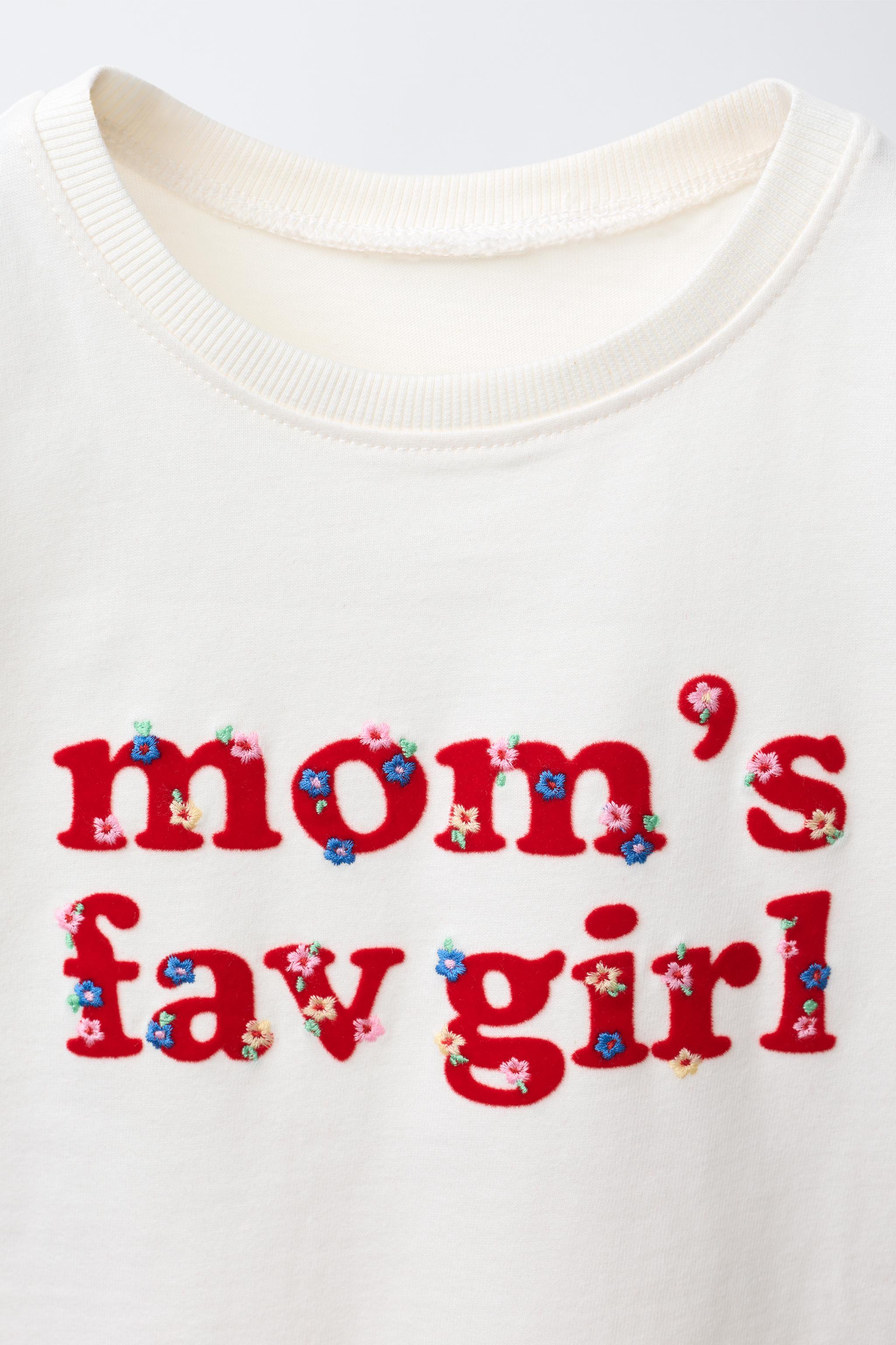 FLOCKED TEXT T-SHIRT