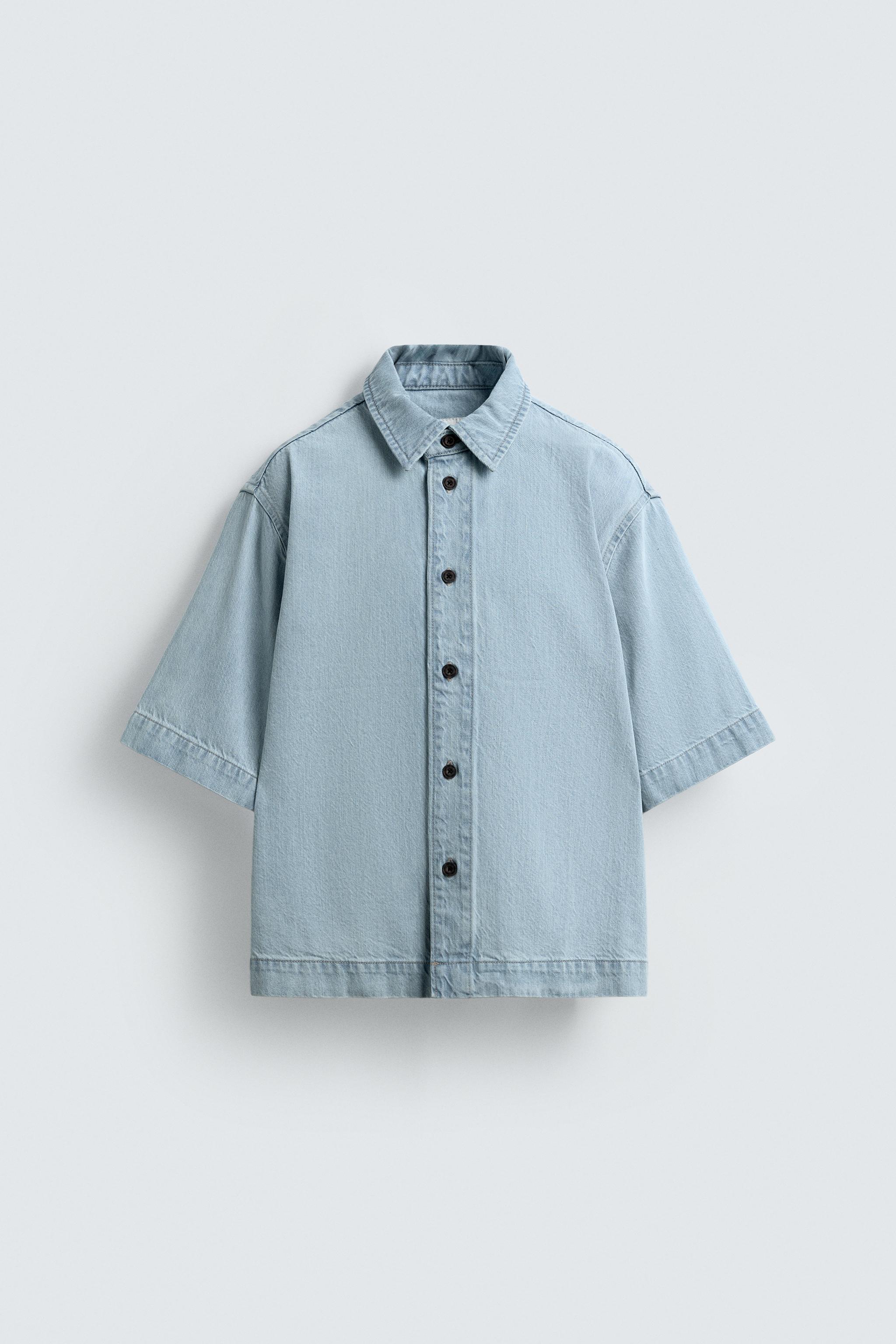 SHORT SLEEVE DENIM SHIRT