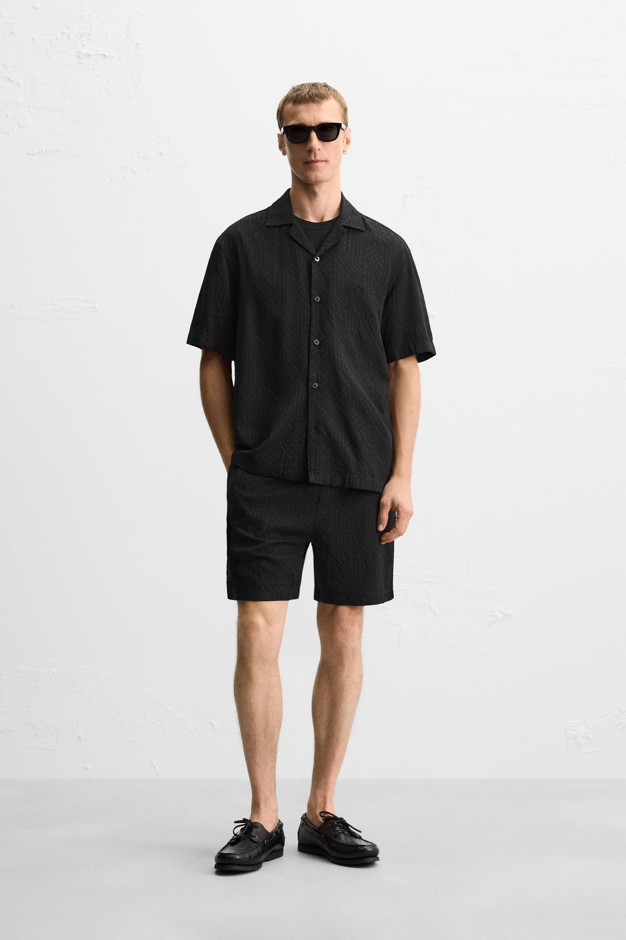 GEOMETRIC JACQUARD SHORTS