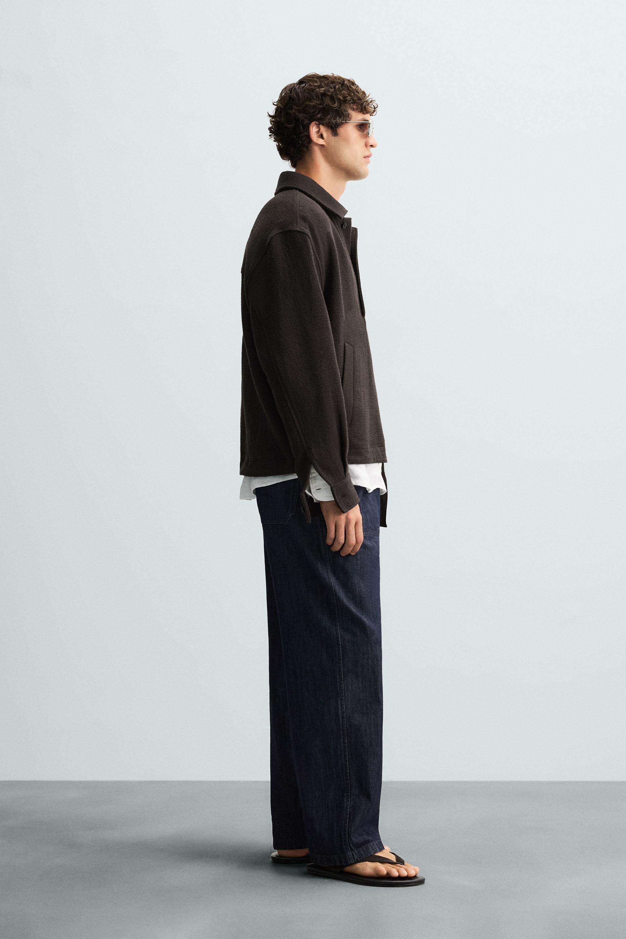 TEXTURED POLO OVERSHIRT