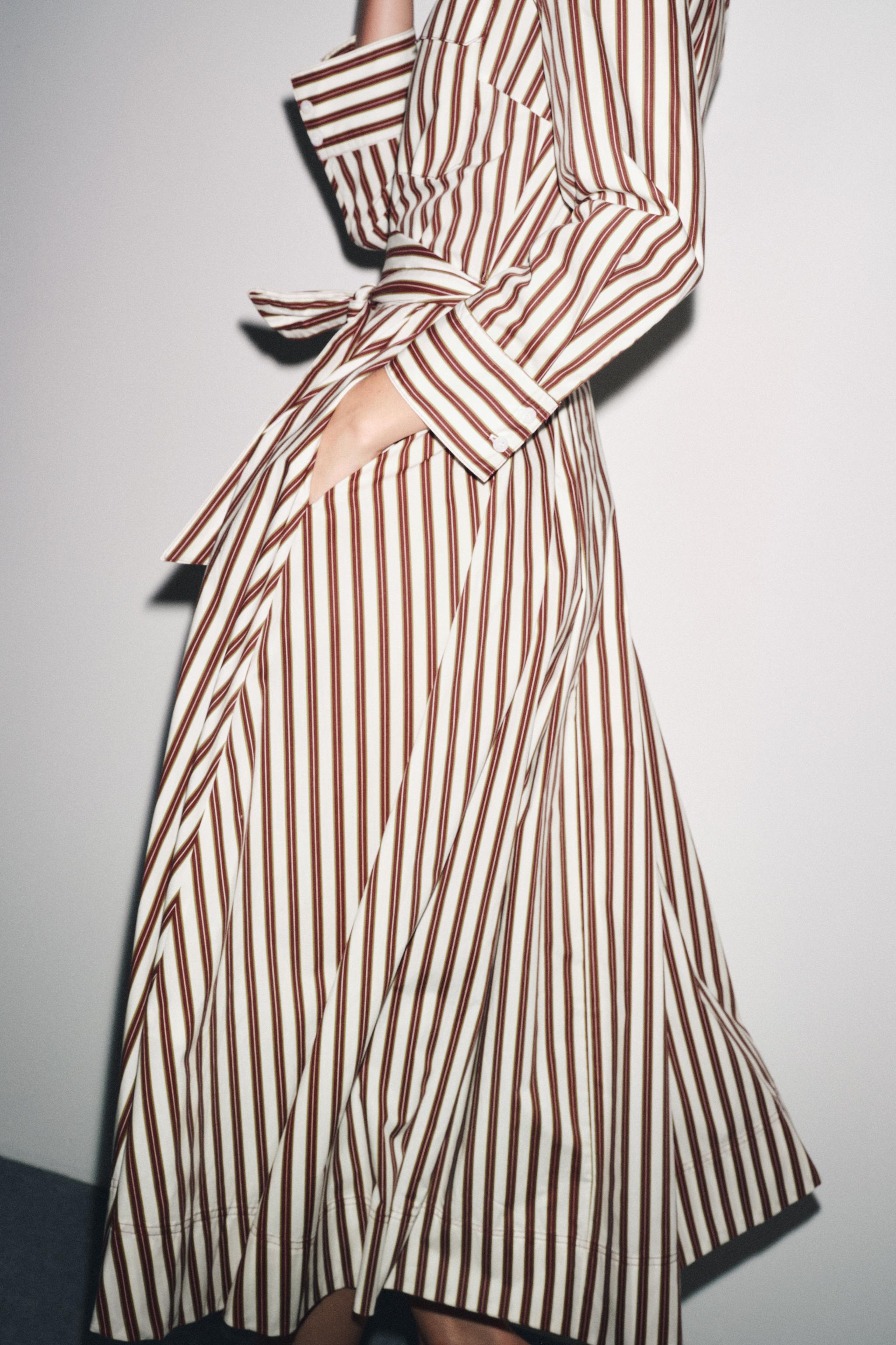 ZW COLLECTION STRIPED SHIRT DRESS