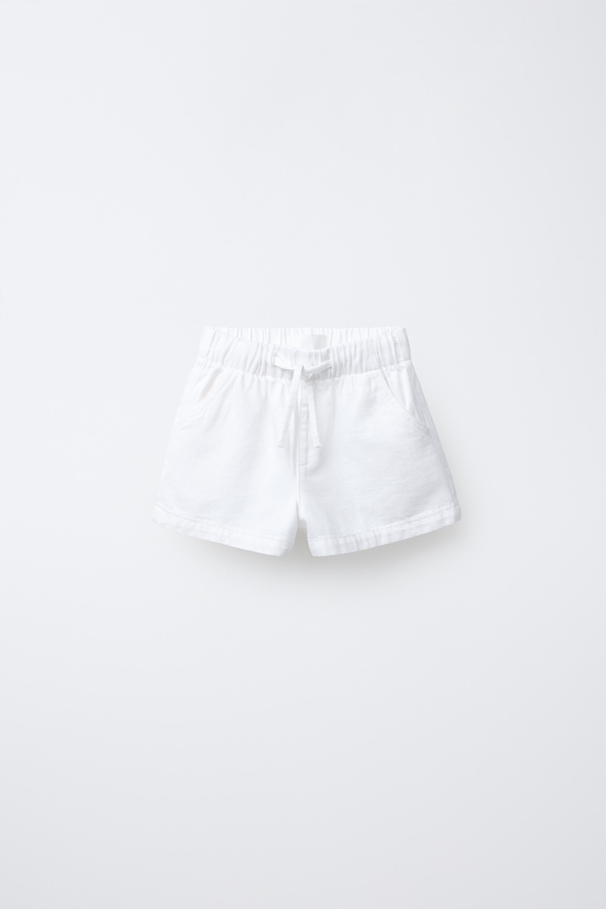 ELASTIC DENIM SHORTS