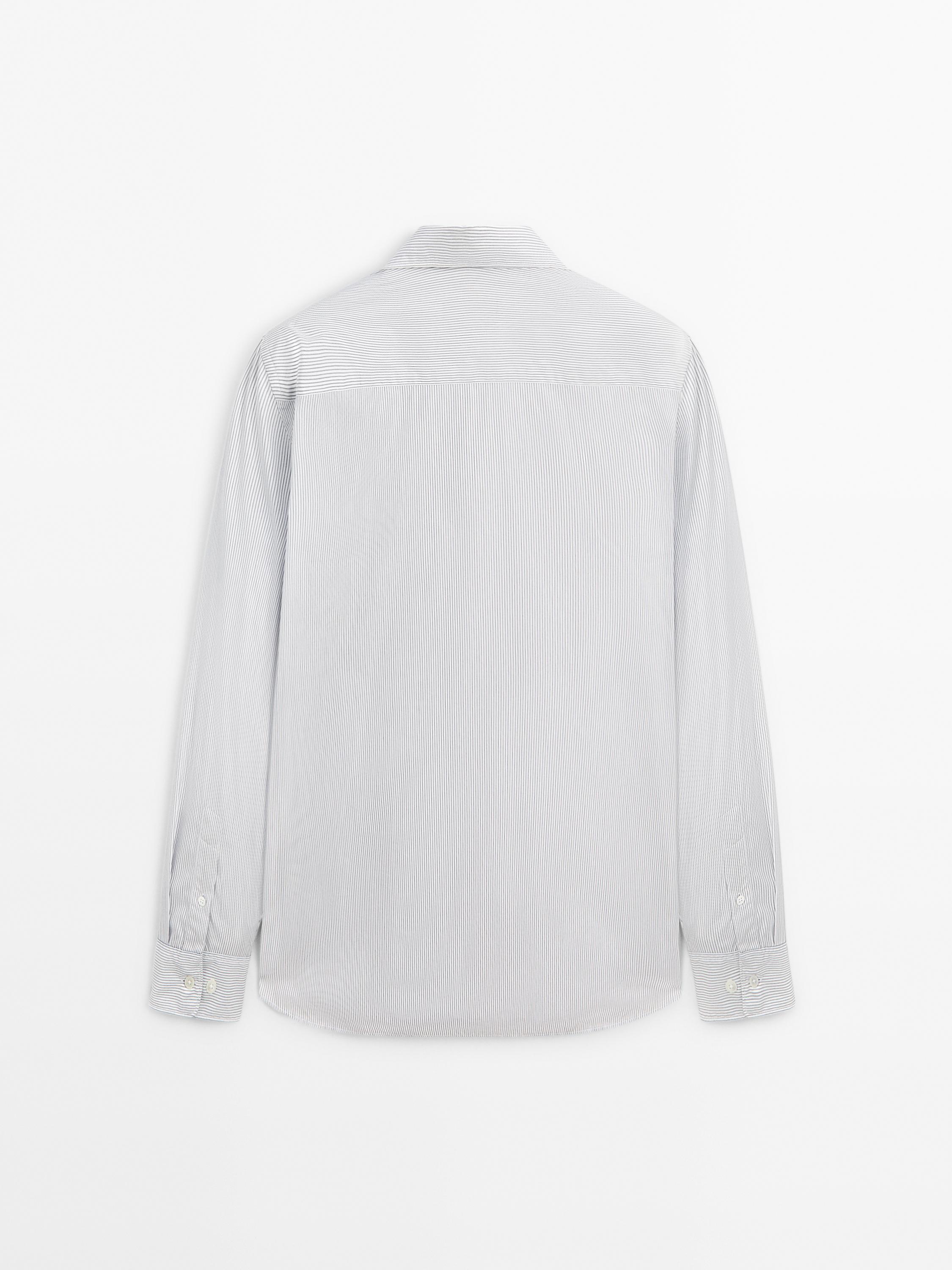 Regular fit micro-striped shirt