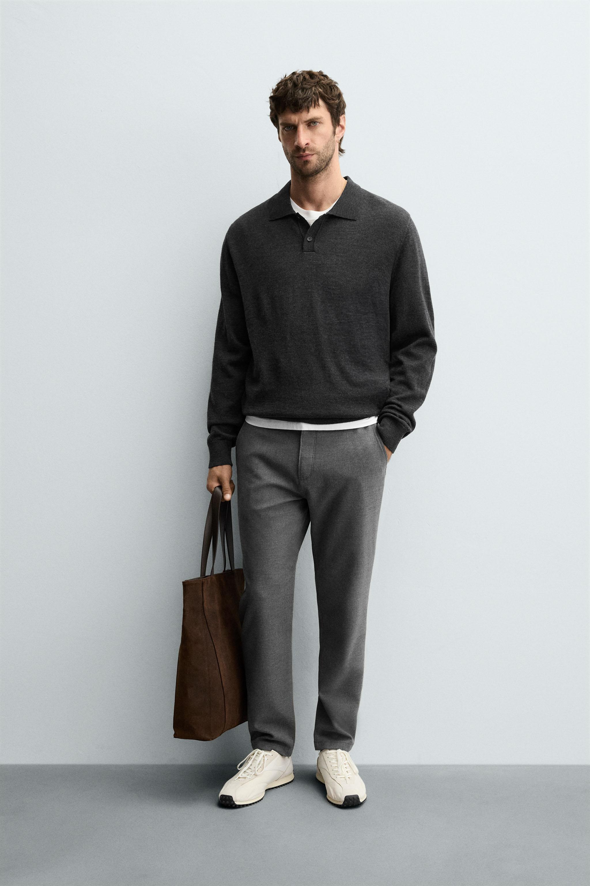 100% WOOL KNIT POLO SHIRT