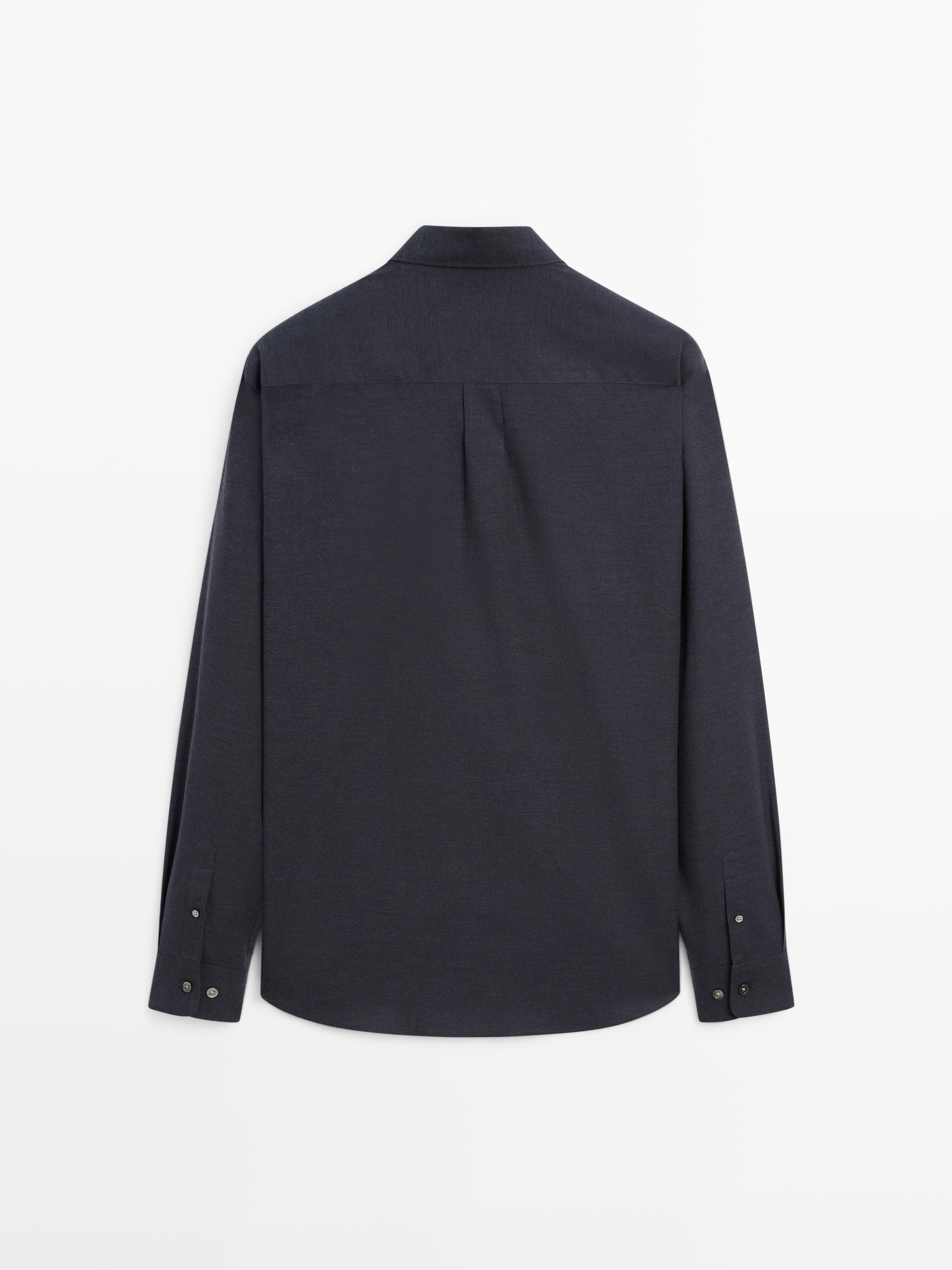 Soft regular fit melange shirt