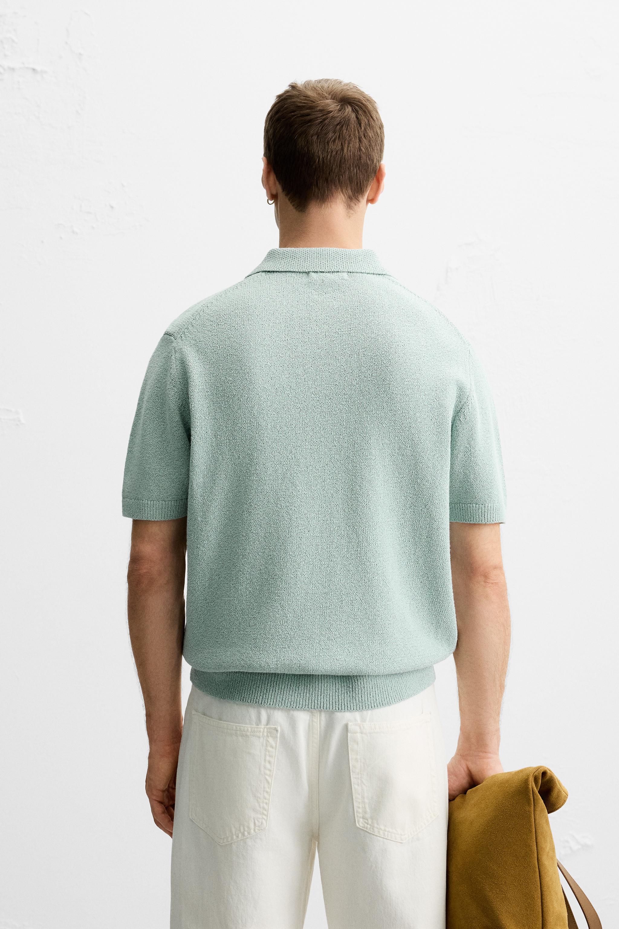 TEXTURED KNIT POLO SHIRT