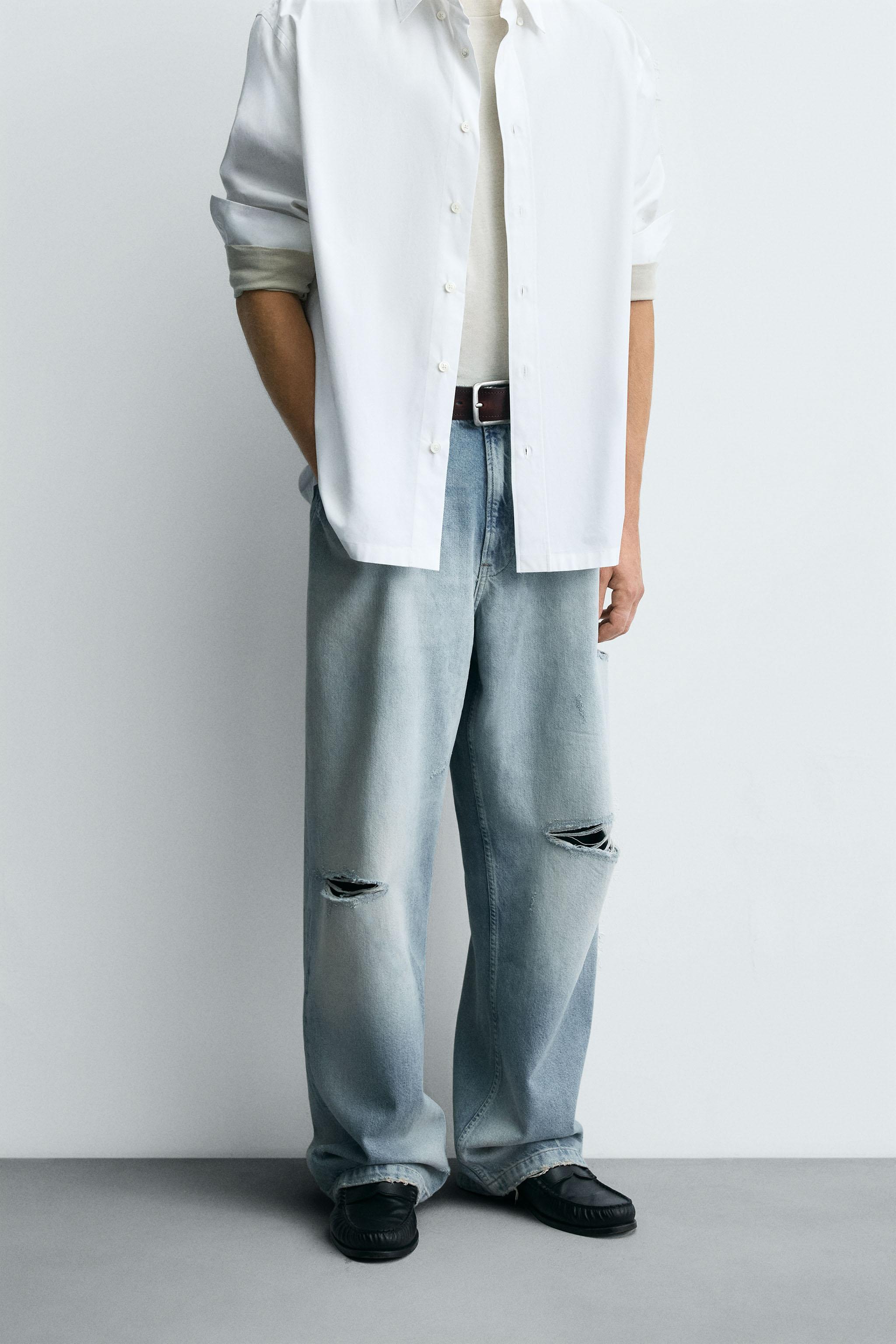 RIPPED BAGGY FIT JEANS