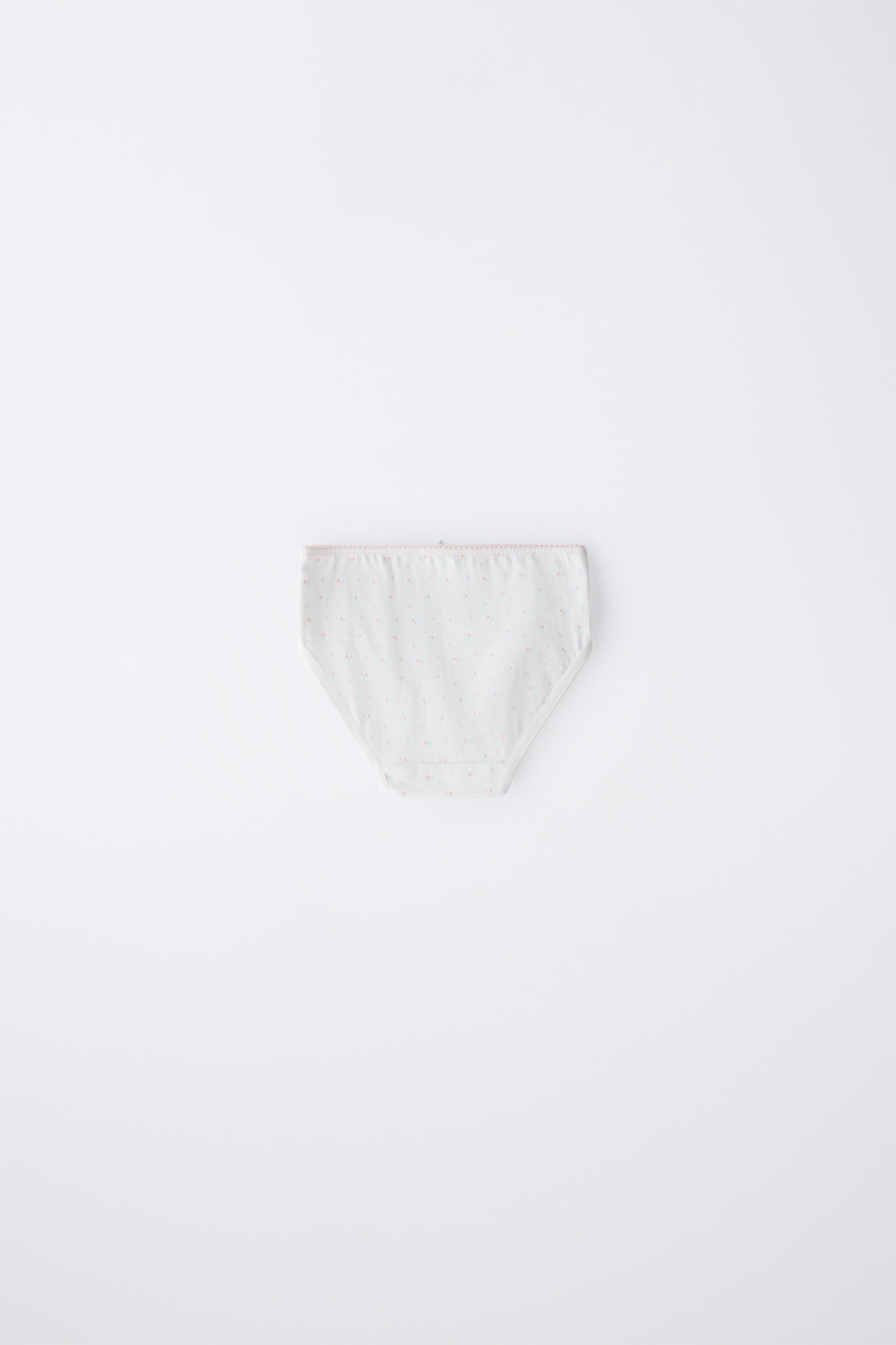 2-6 YEARS/ SIX-PACK OF RIBBED PATCHWORK AND FLORAL UNDERWEAR