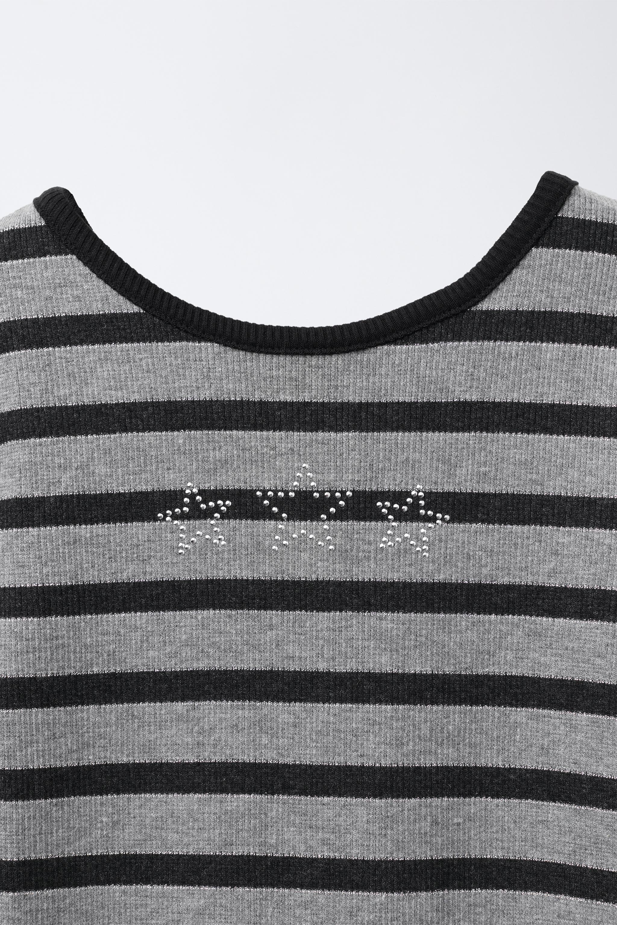 SPARKLY STRIPED RIBBED DRESS