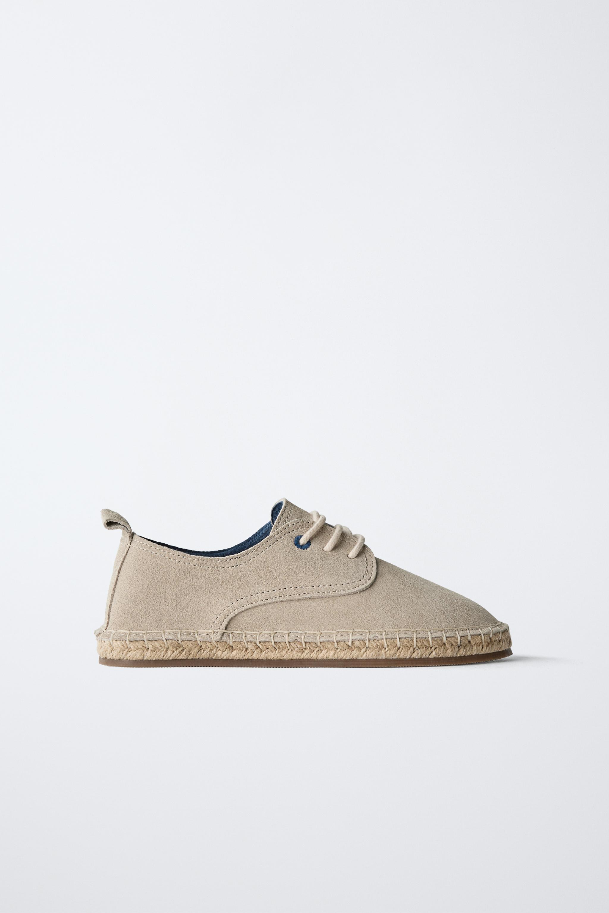 LIMITED EDITION LEATHER AND JUTE DERBY SHOES