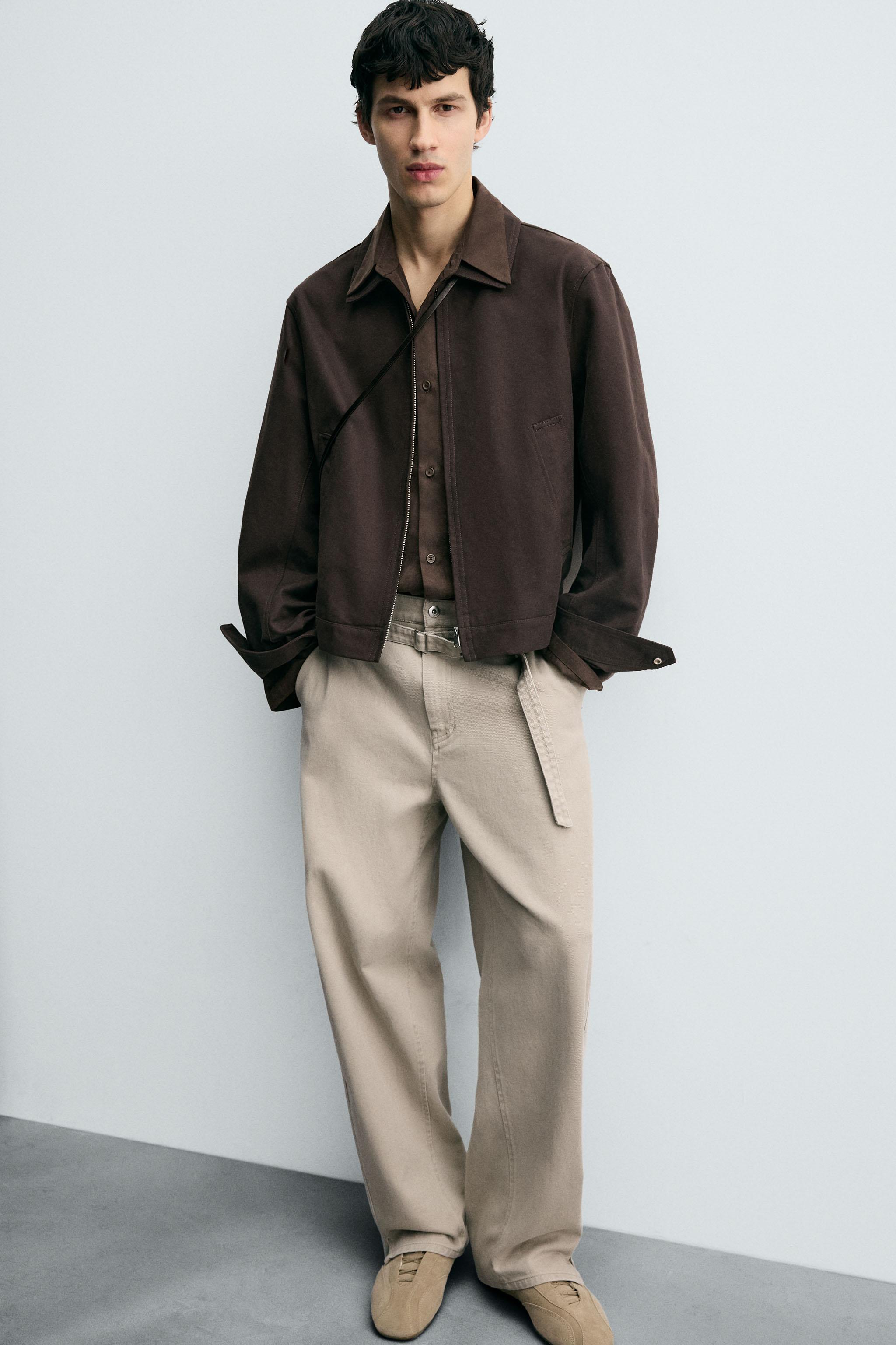 WIDE BALLOON FIT PANTS WITH BELT