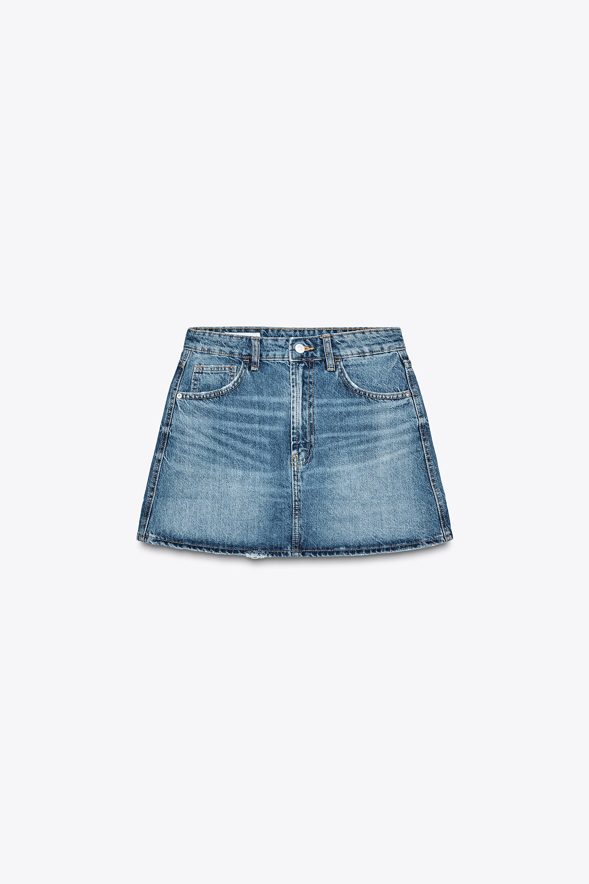 TRF DENIM MINI SKIRT