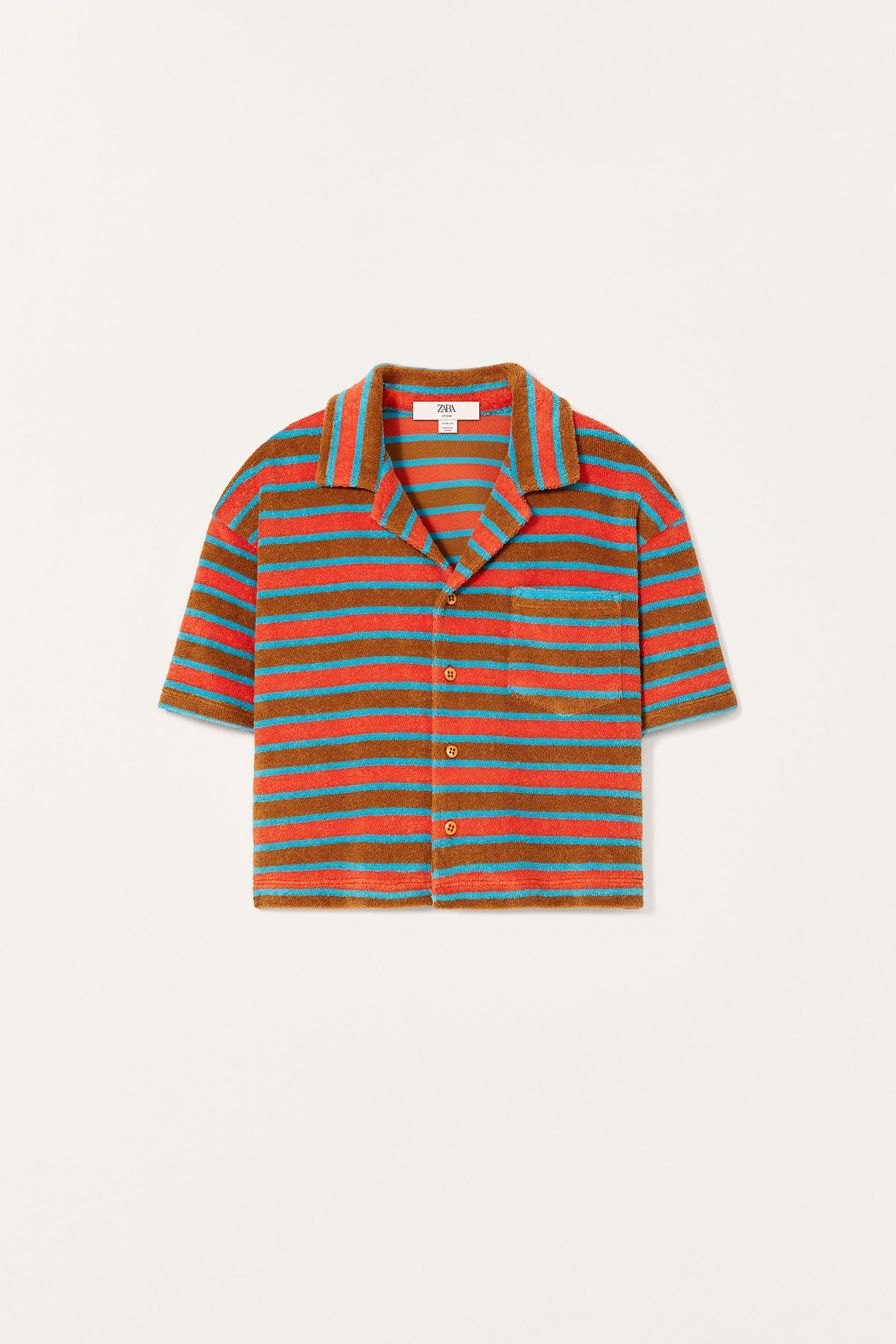 LIMITED EDITION STRIPED TOWEL POLO SHIRT