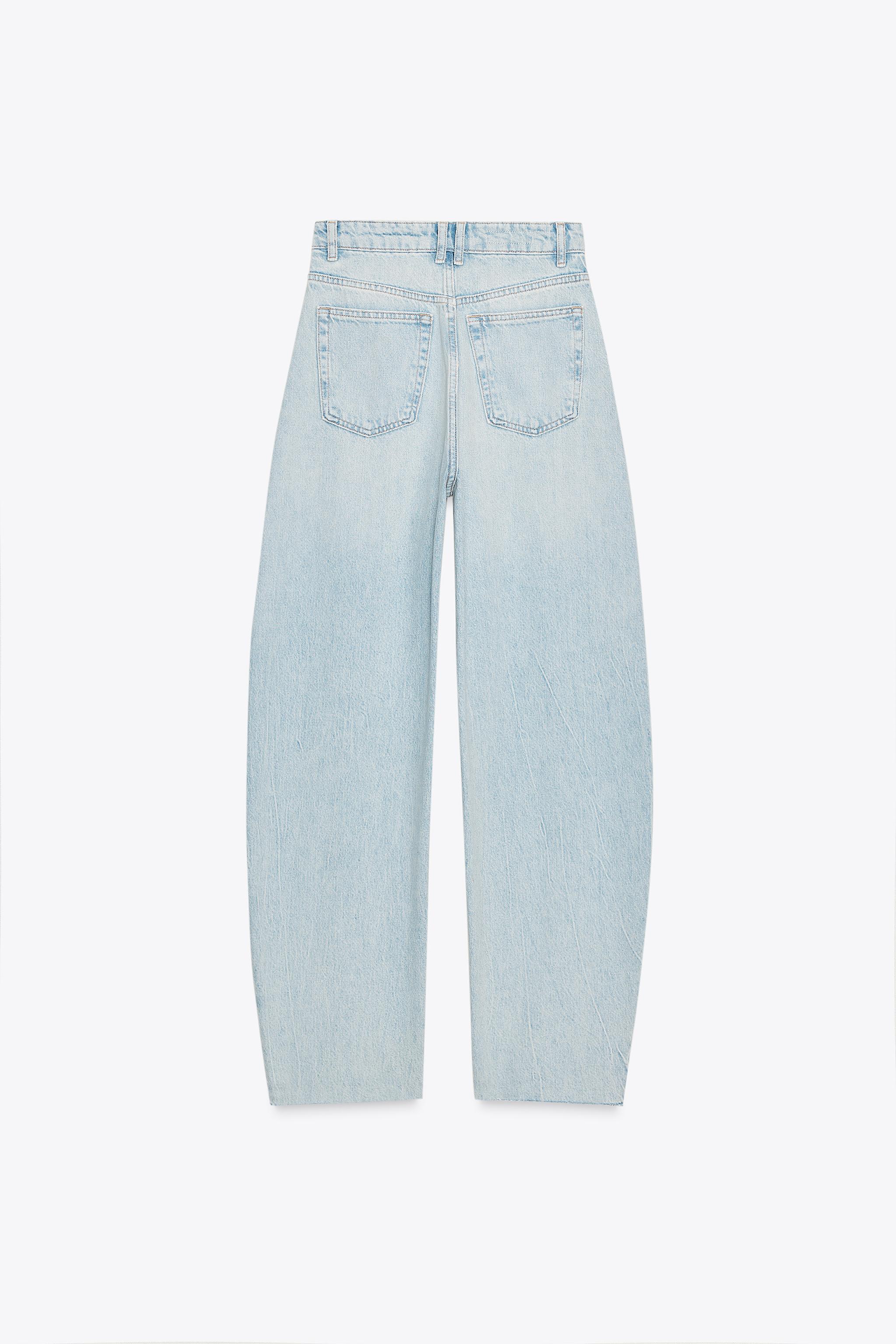 HIGH-WAIST TRF BARREL JEANS