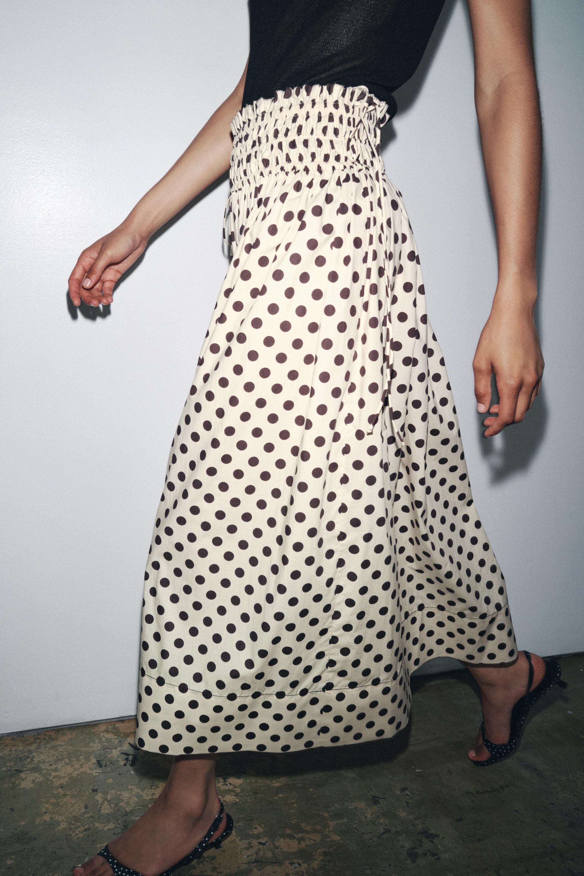 ZW COLLECTION POLKA DOT MIDI SKIRT