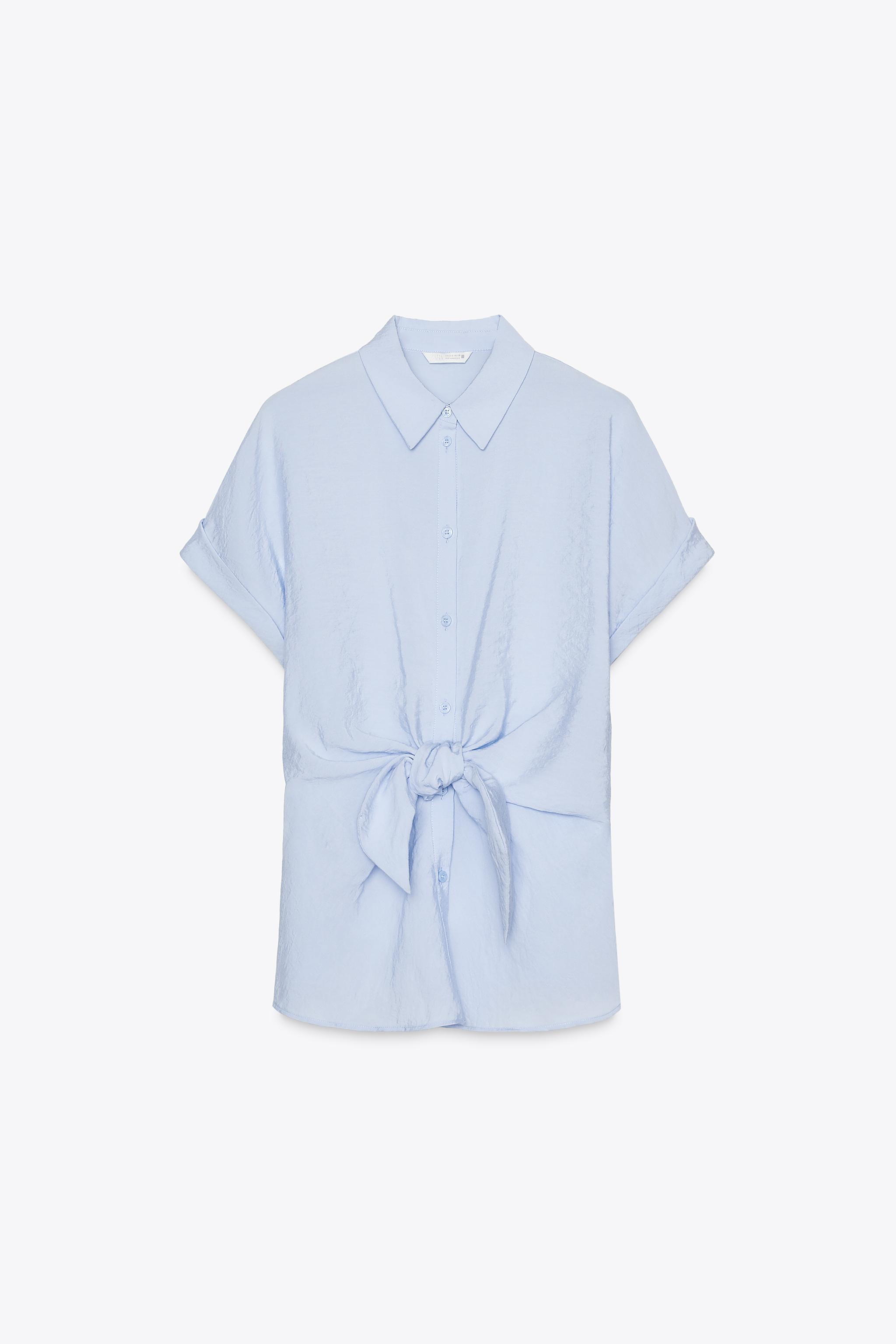 KNOTTED SHORT SLEEVE SHIRT