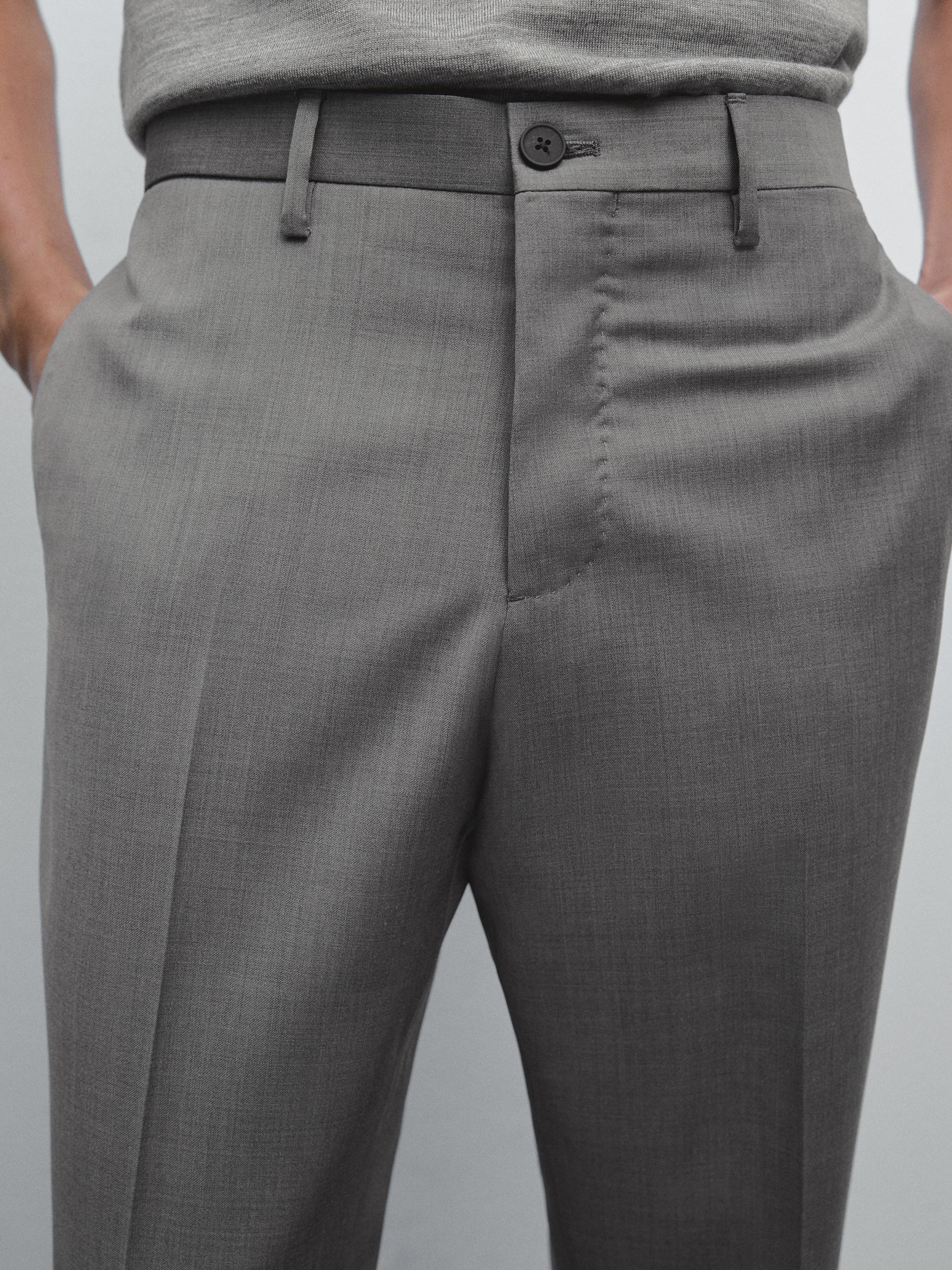 100% wool suit trousers