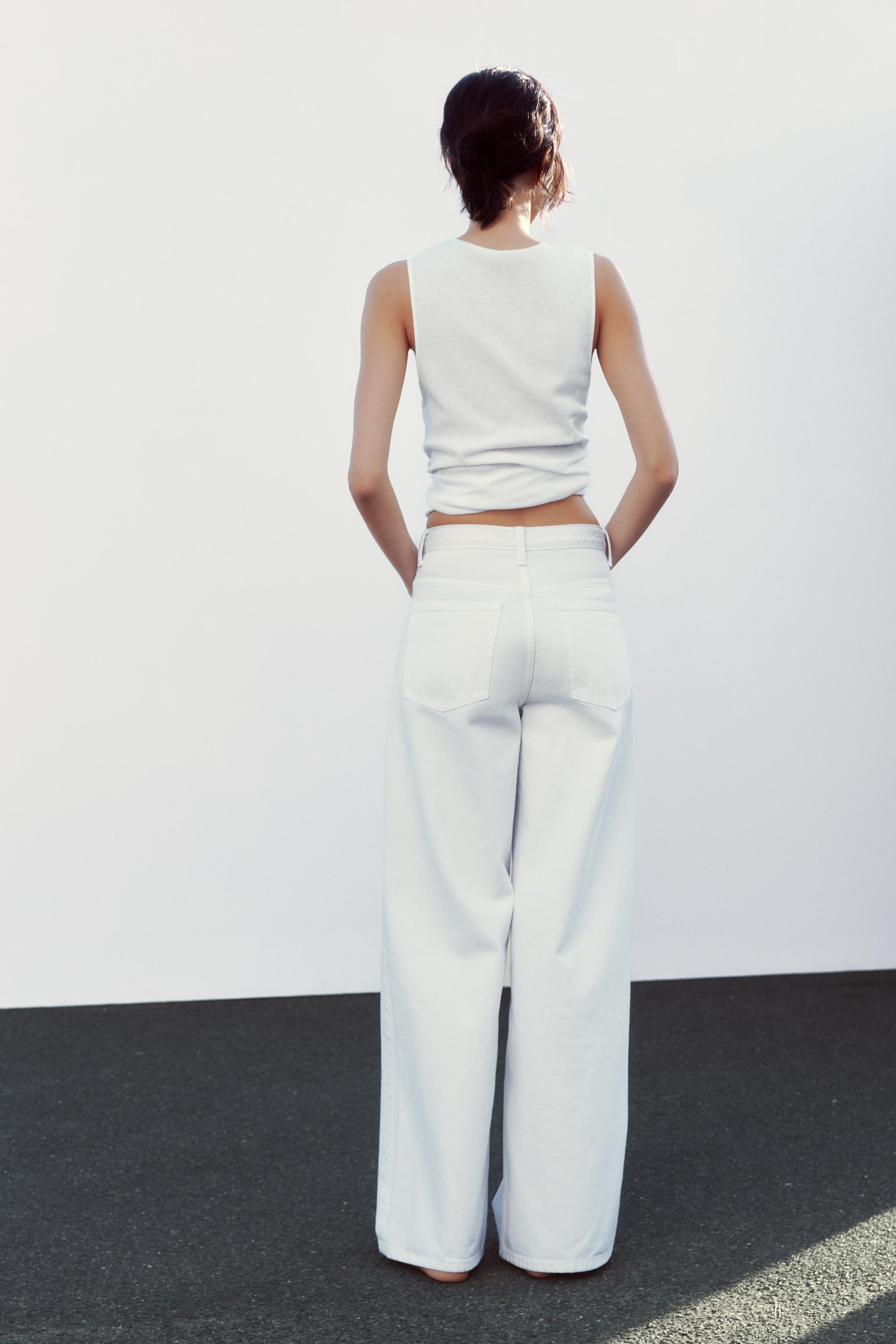 TRF HIGH-RISE WIDE LEG CROSSOVER WAIST JEANS