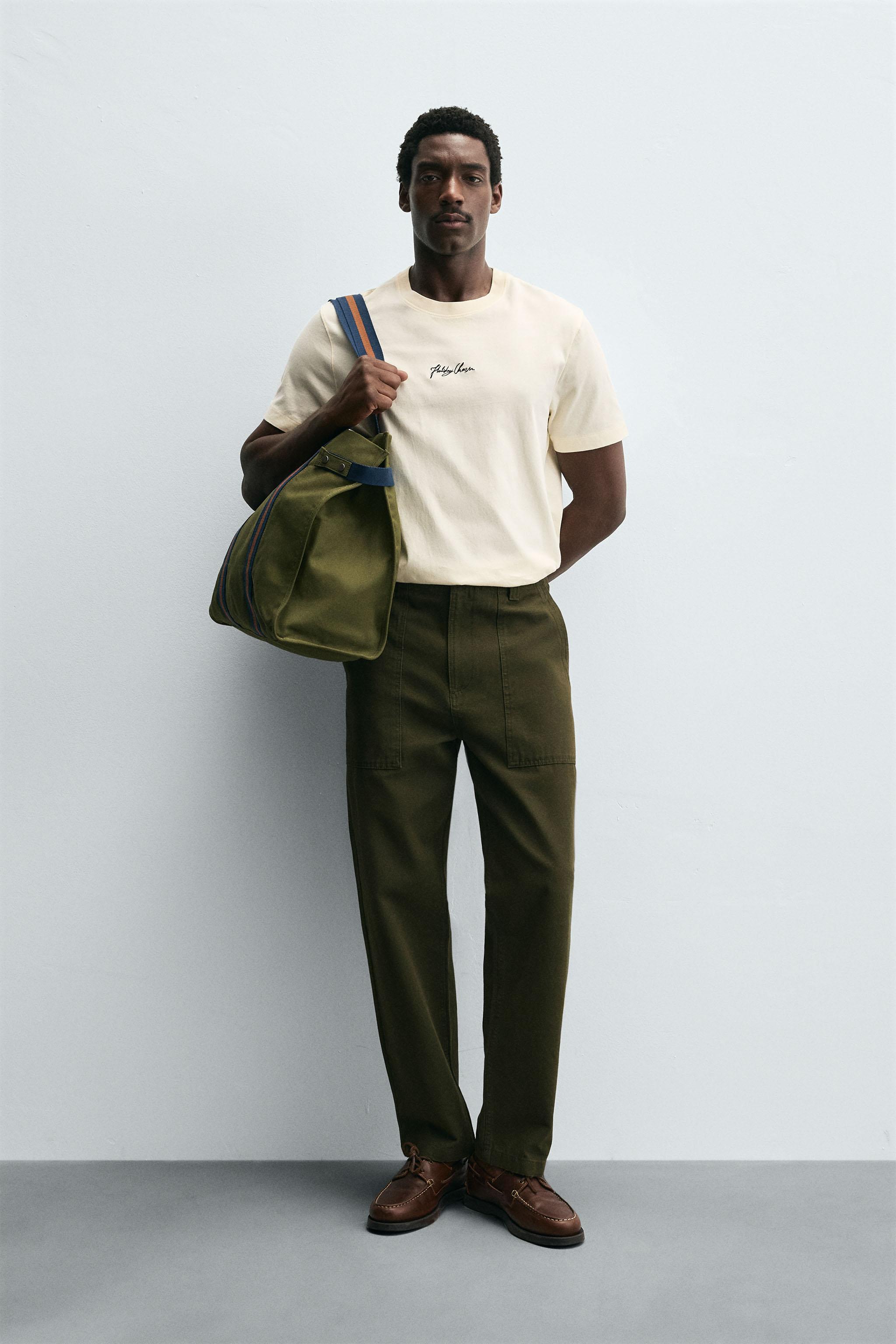 EMBROIDERED TEXT T-SHIRT