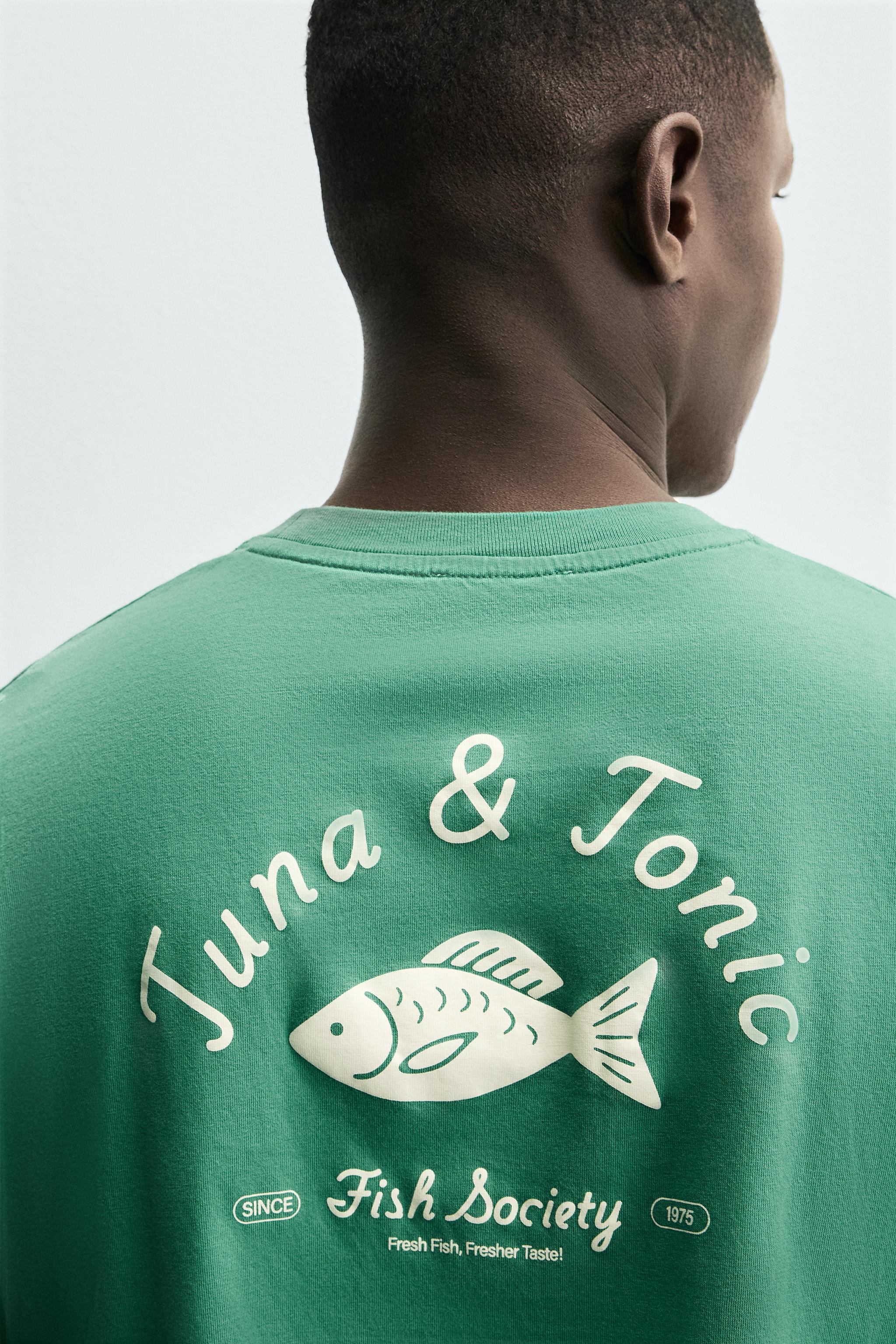 FISH EMBROIDERY T-SHIRT