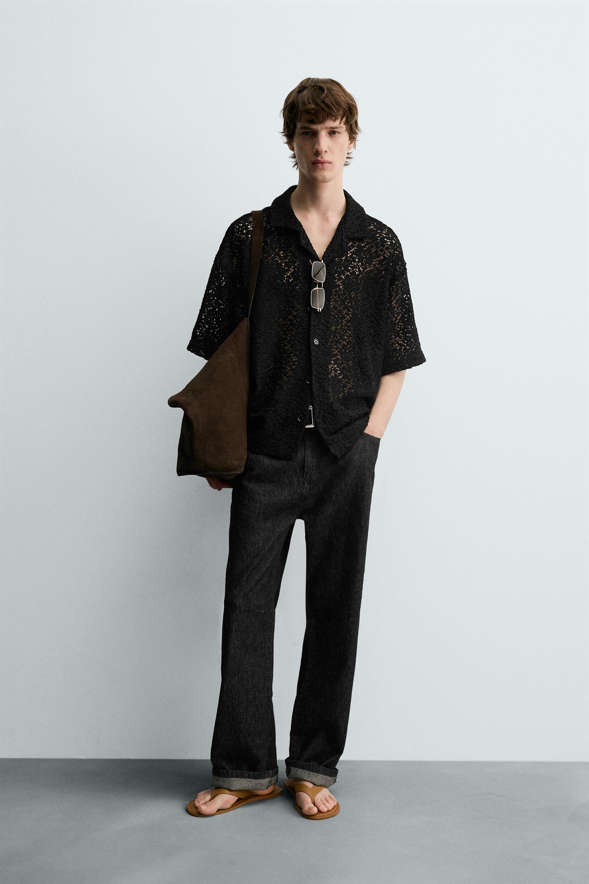 TEXTURED CROCHET SHIRT