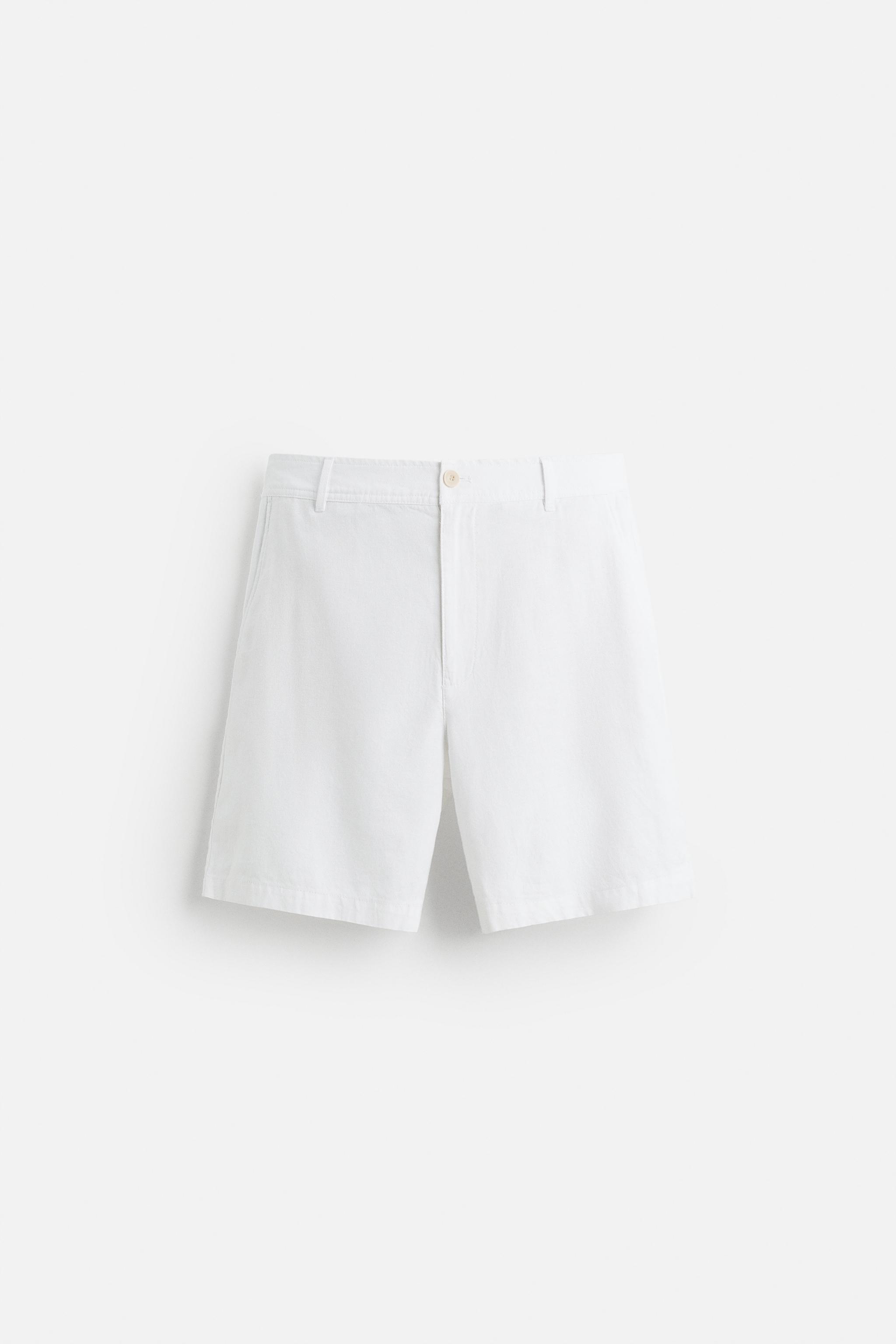 COTTON LINEN SHORTS