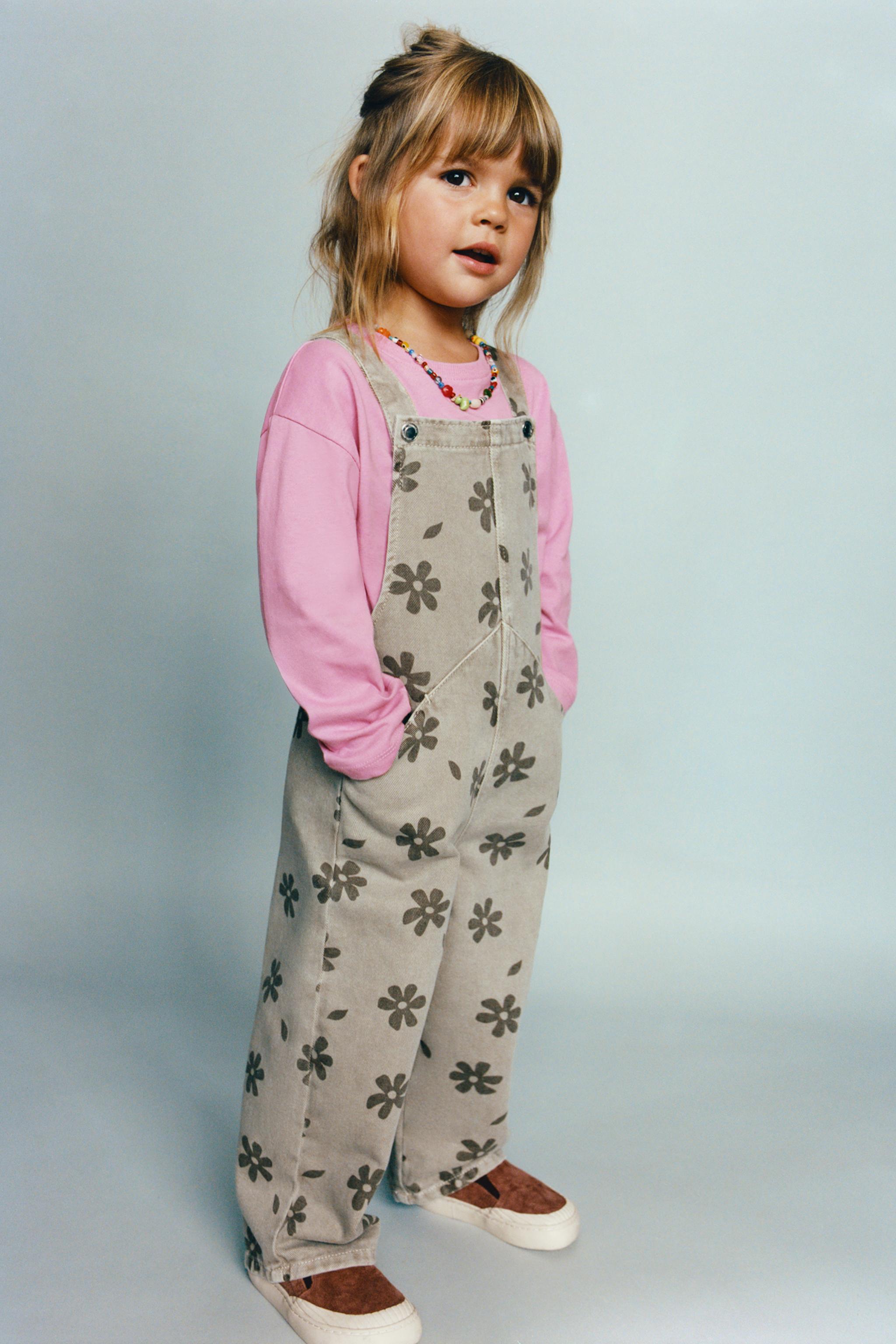 FLORAL TWILL OVERALLS