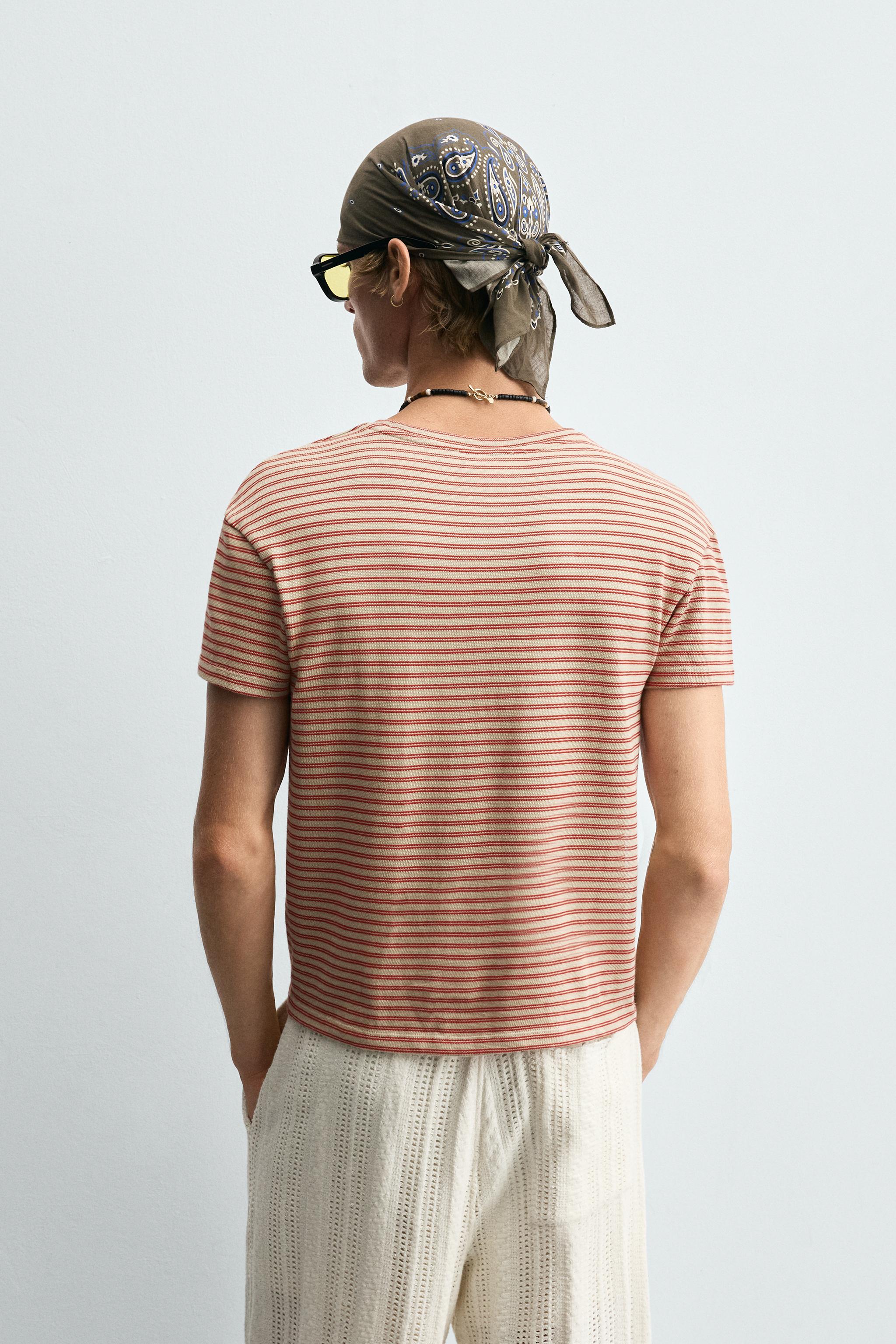STRIPED JACQUARD T-SHIRT